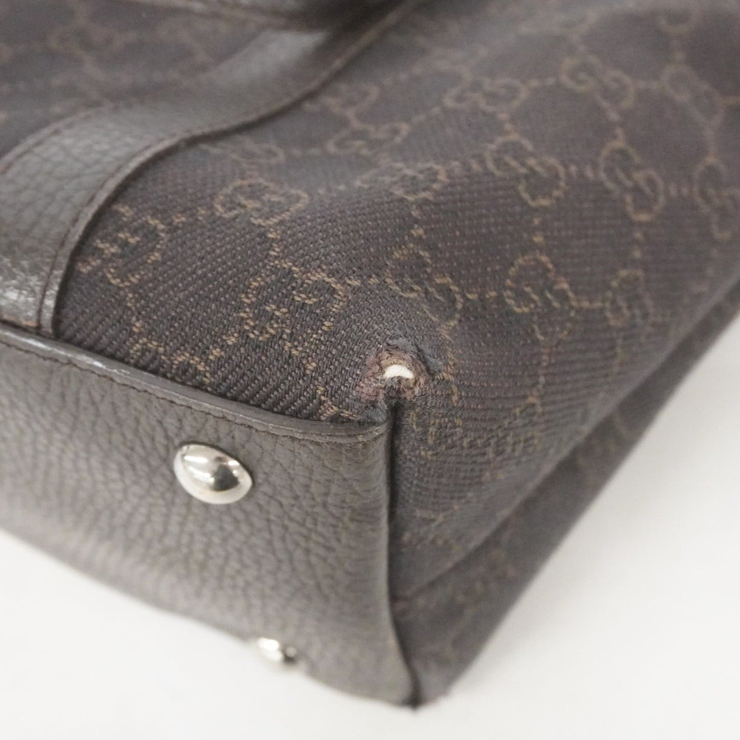 Gucci Brown Denim Tote Bag