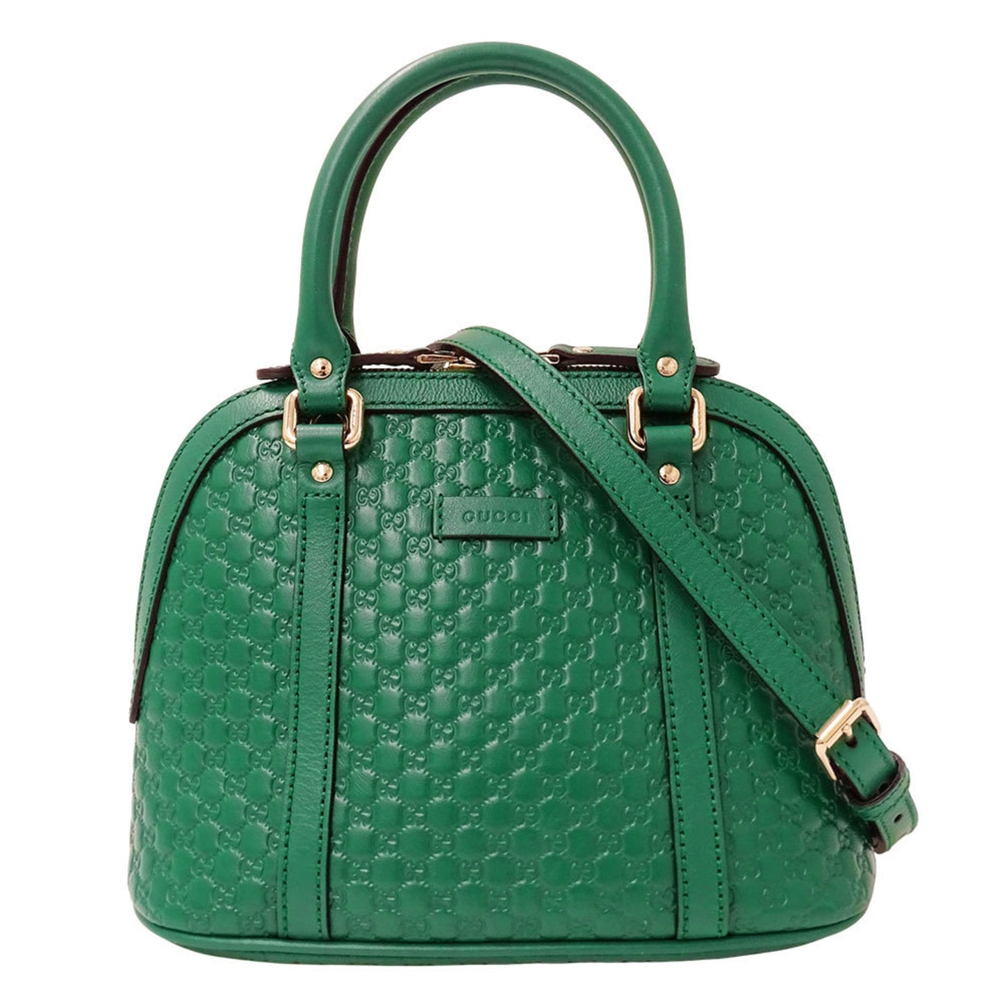 Gucci Green Leather Handbag Shoulder Bag