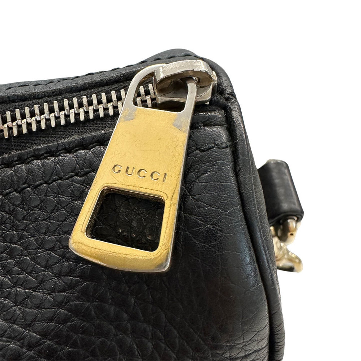 Gucci Black Leather Handbag Shoulder Bag