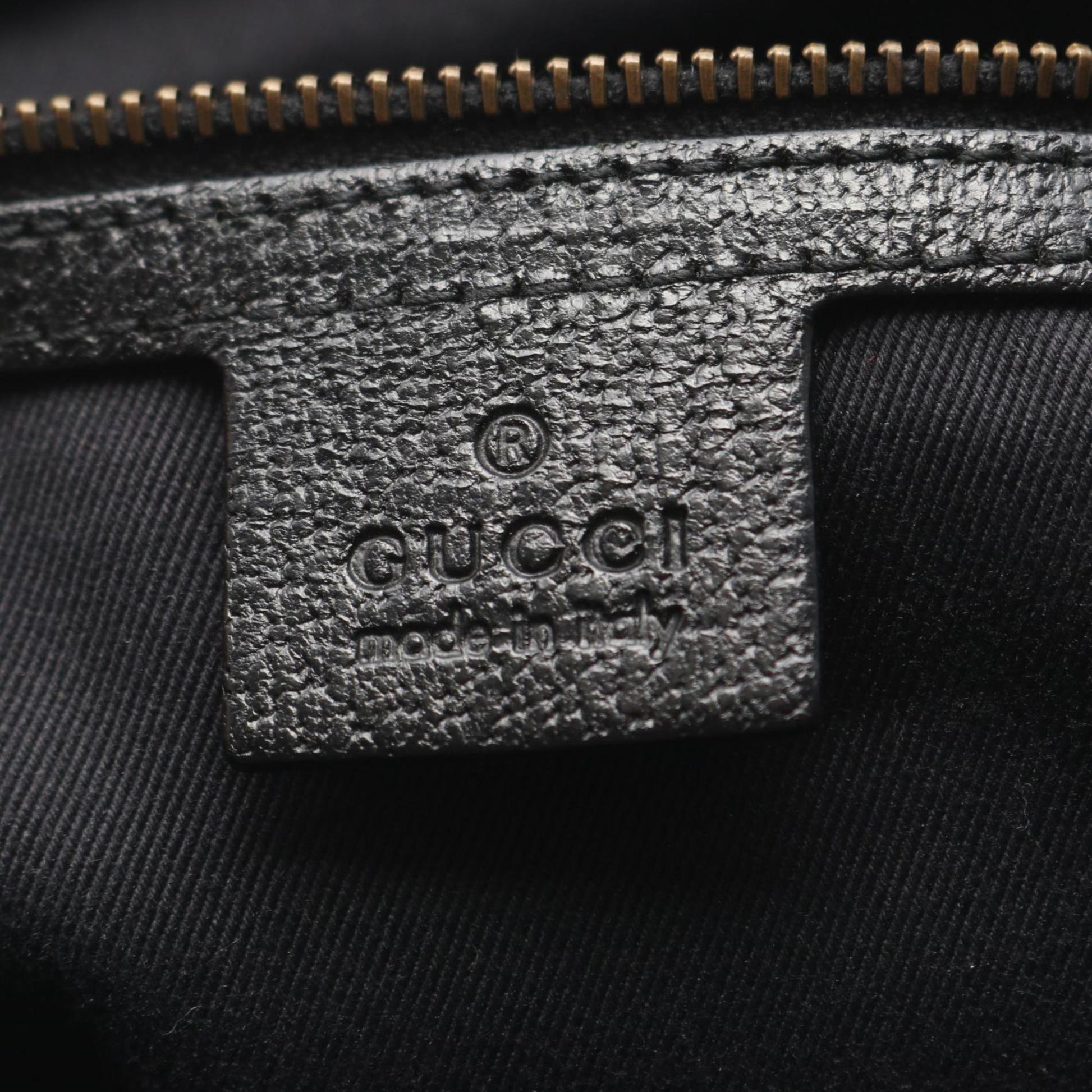 Gucci Black Canvas Leather Handbag