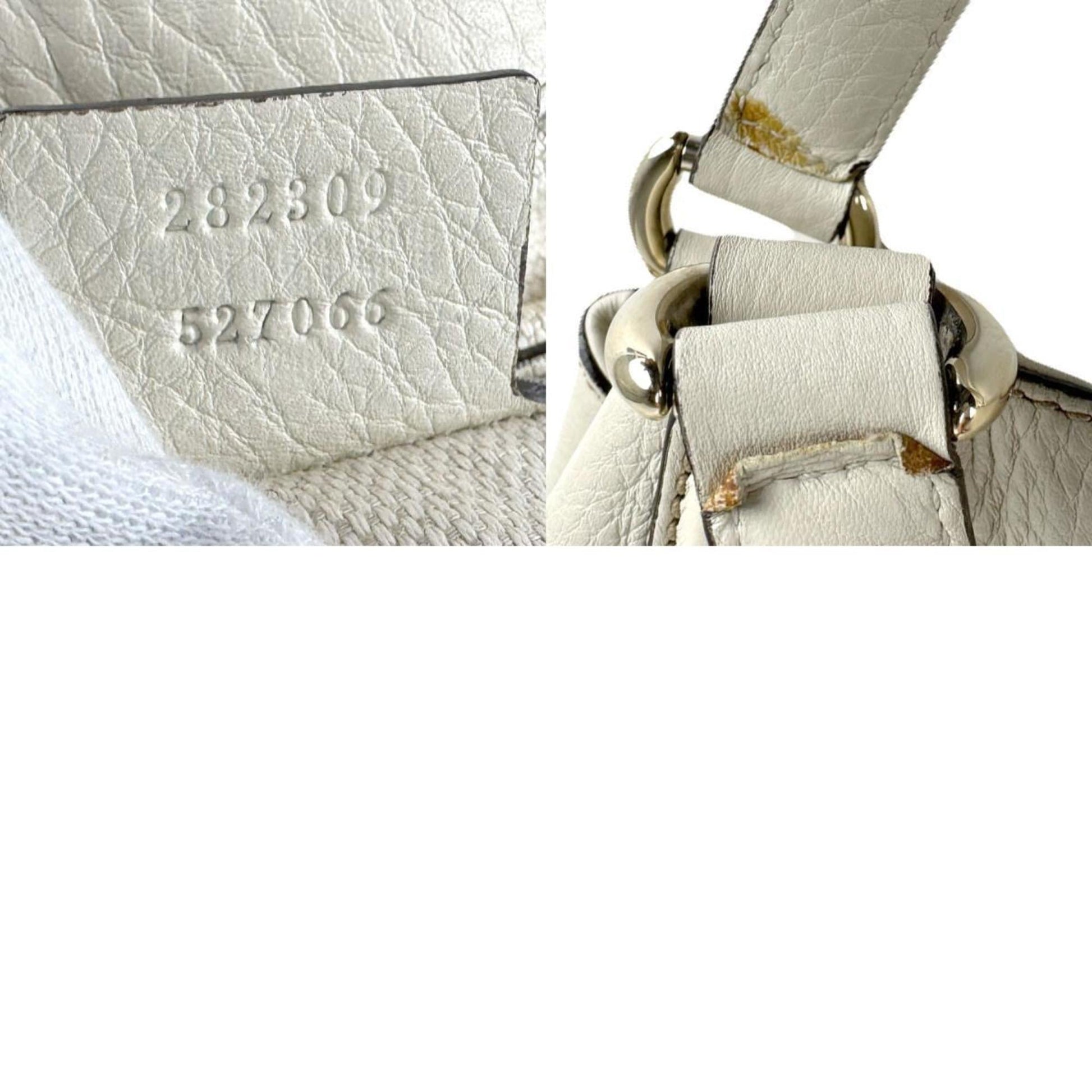 Gucci Ivory Leather Handbag