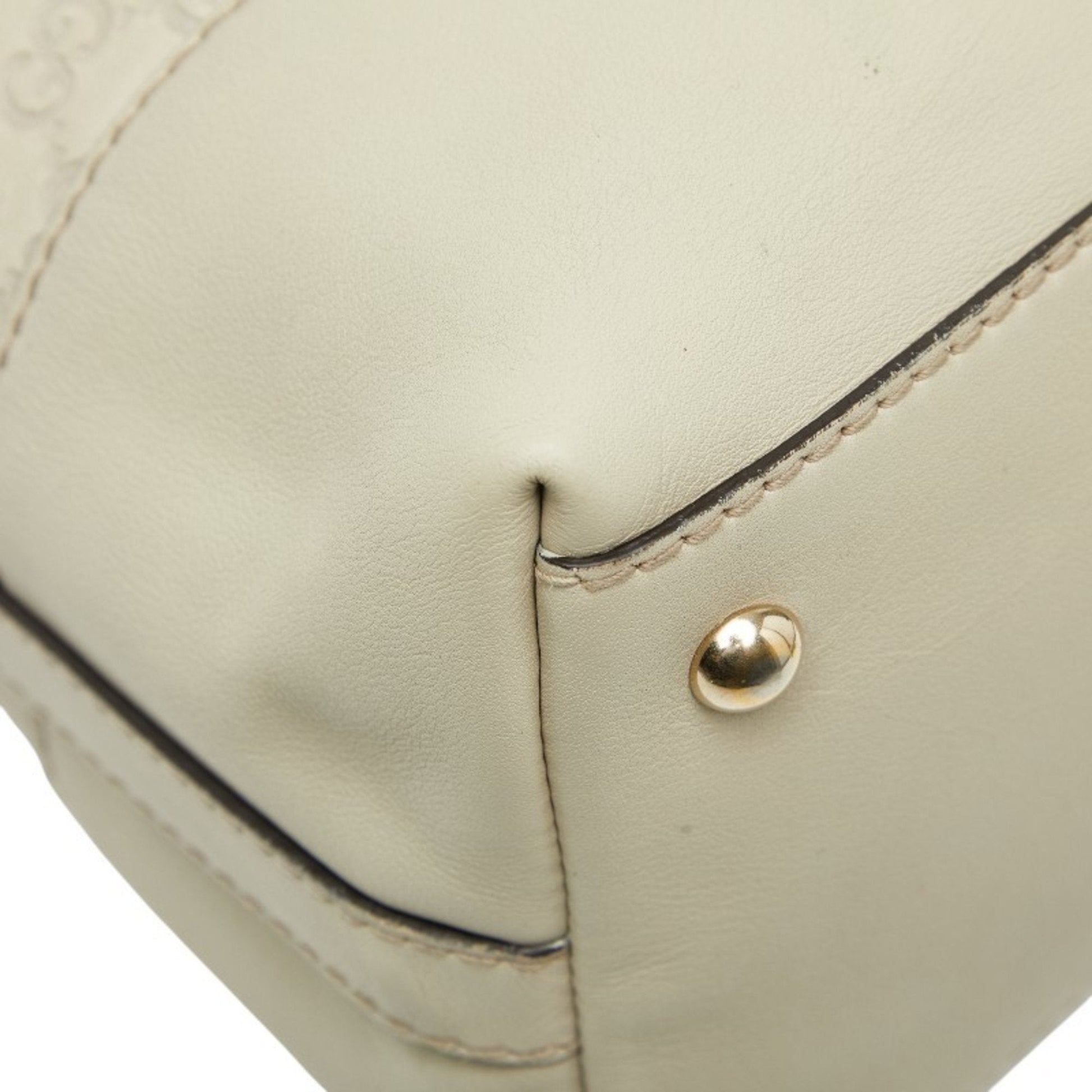 Gucci Guccissima White Leather Tote Bag