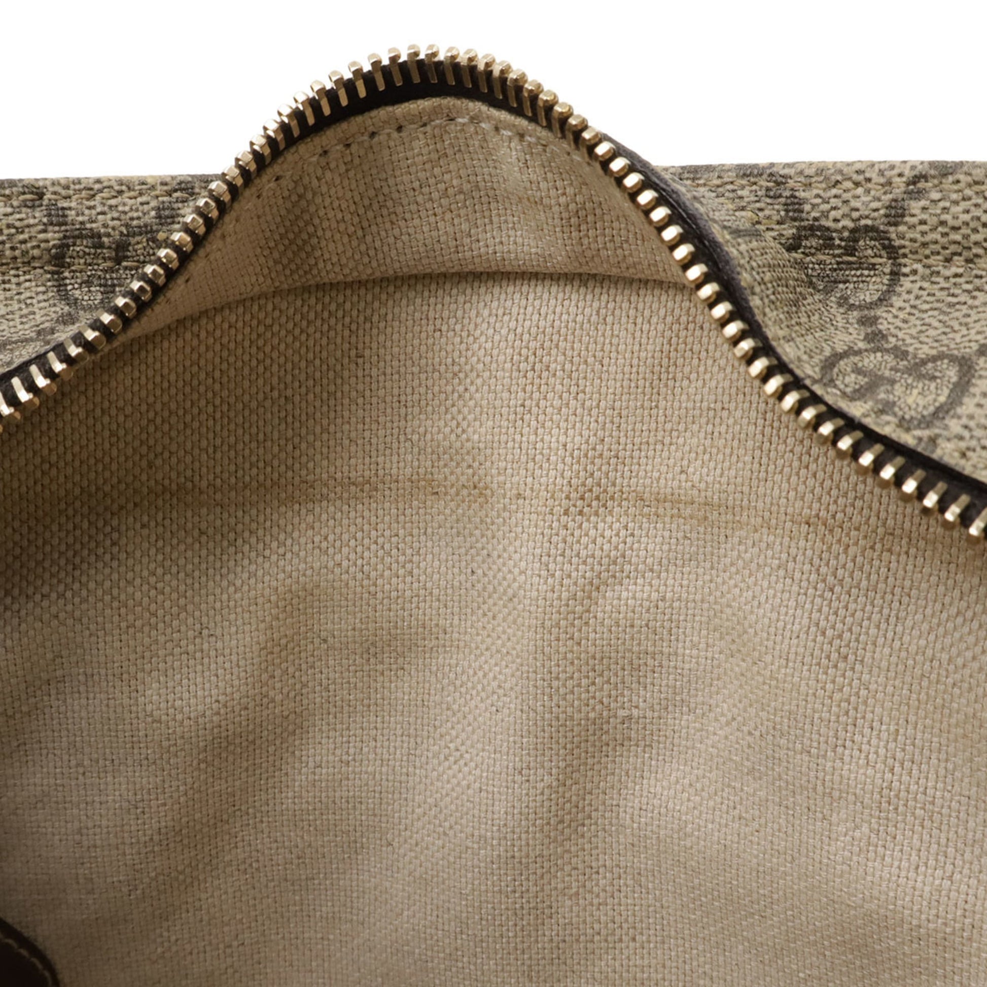 Gucci Beige Dark Brown Khaki Gg Supreme Leather Shoulder Bag