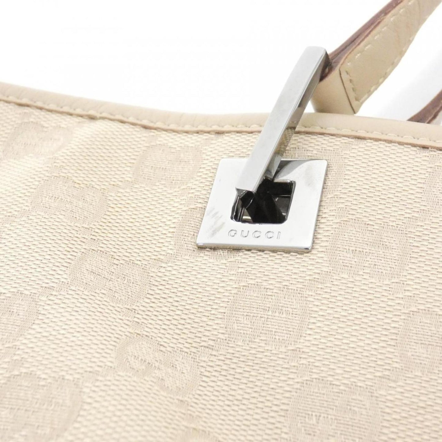 Gucci Beige Gg Canvas Handbag