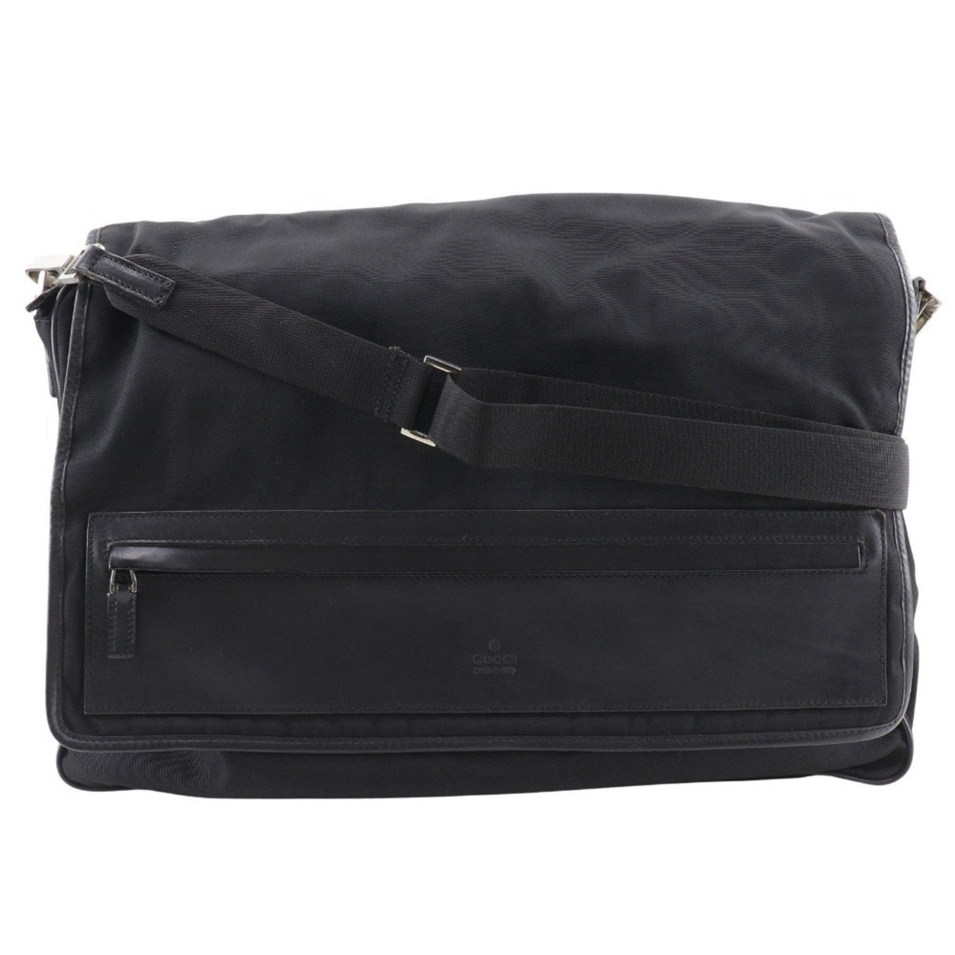 Gucci Black Nylon Canvas Shoulder Bag Sling Bag