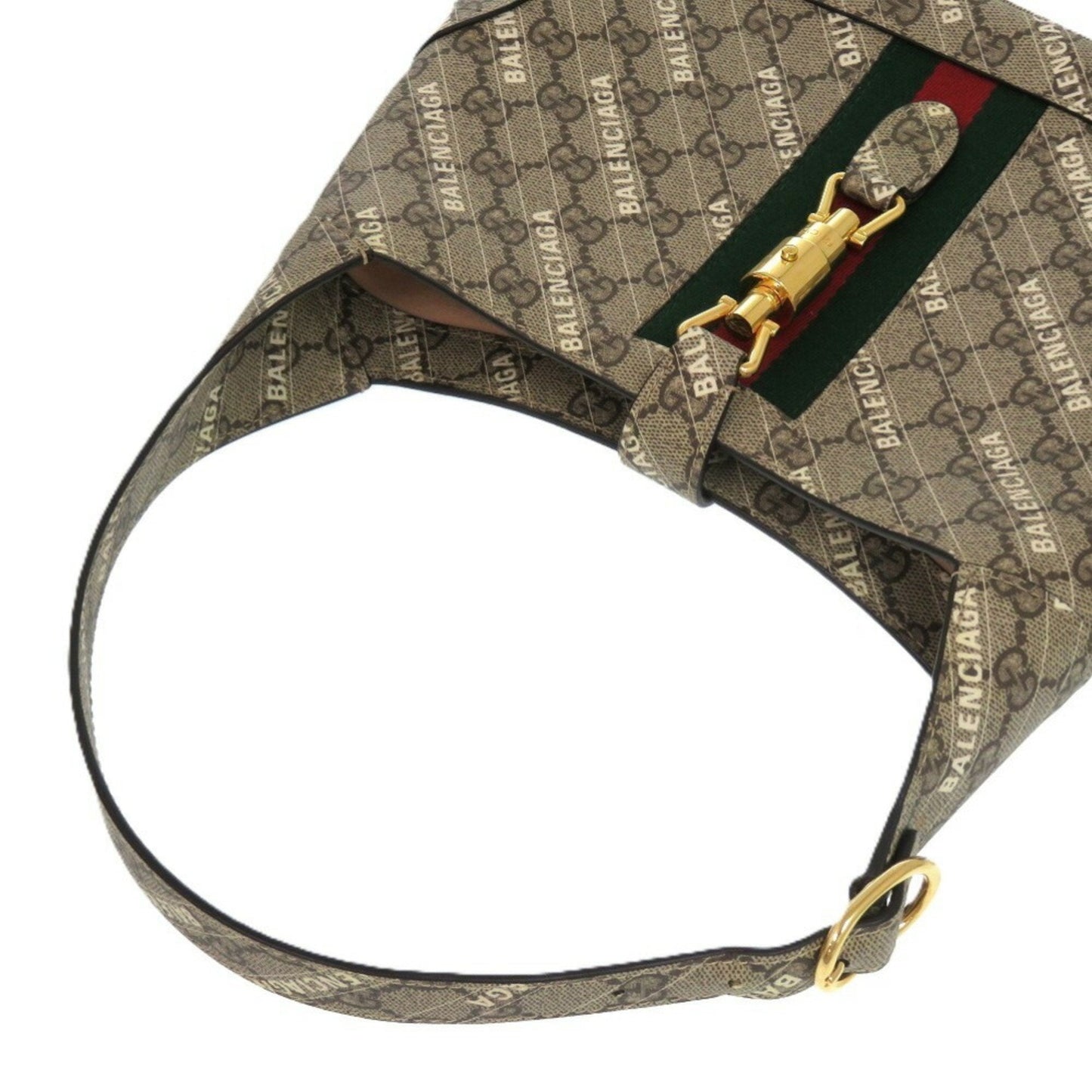 Gucci Beige Gray Polyester Cotton Handbag