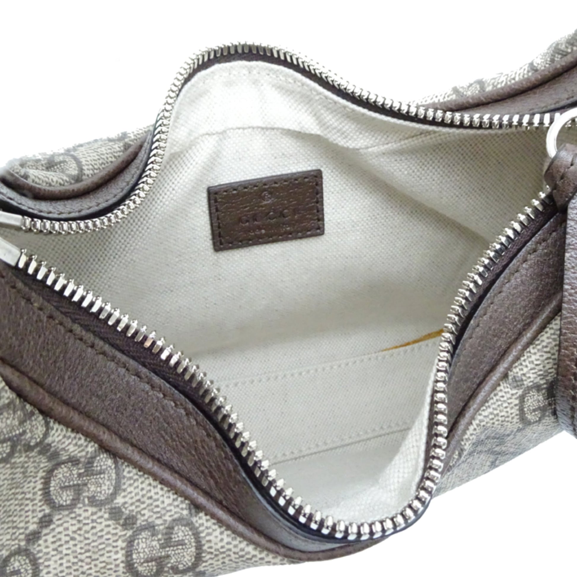 Gucci Beige Brown Orange Gg Supreme Leather Shoulder Bag