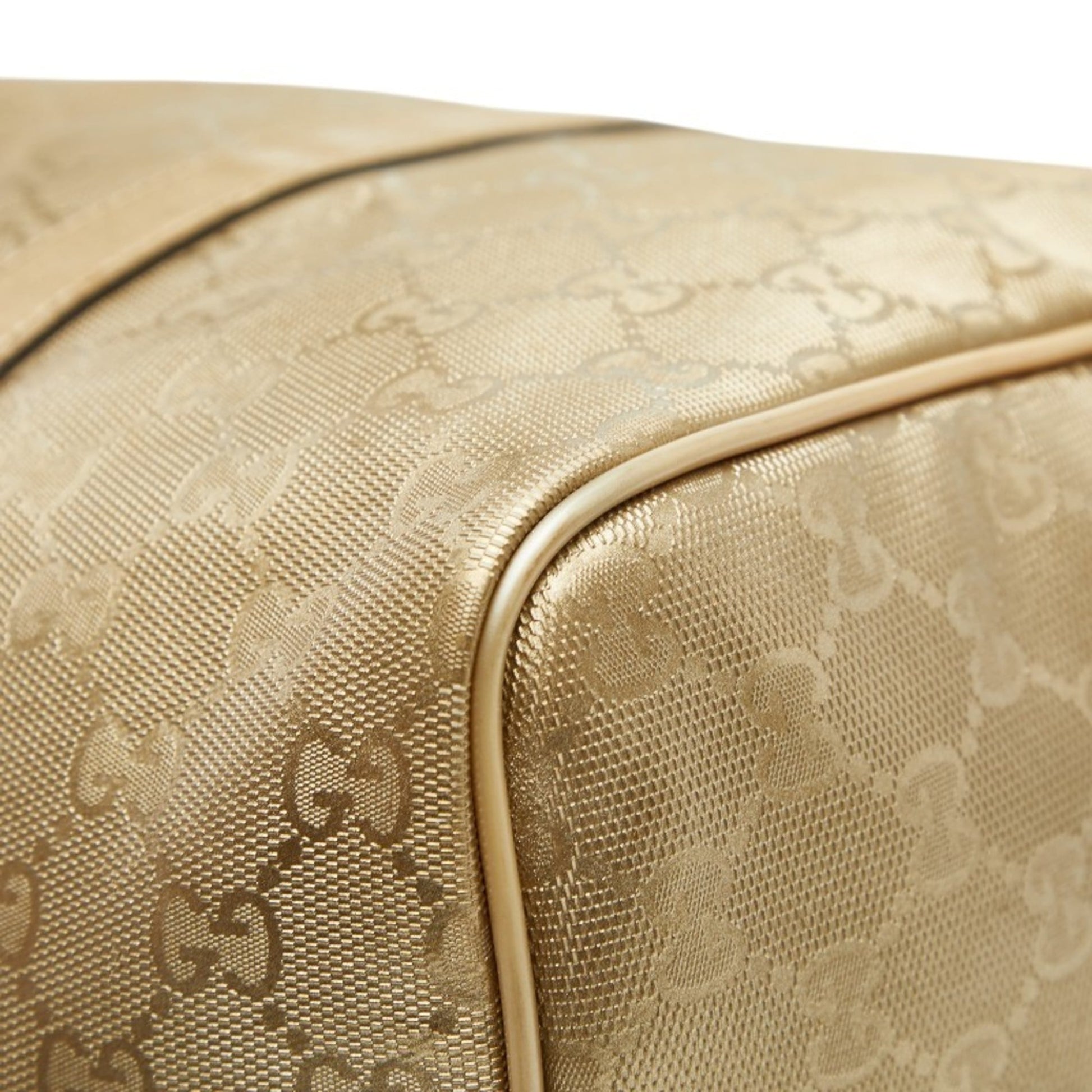 Gucci Gold Pvc Leather Handbag