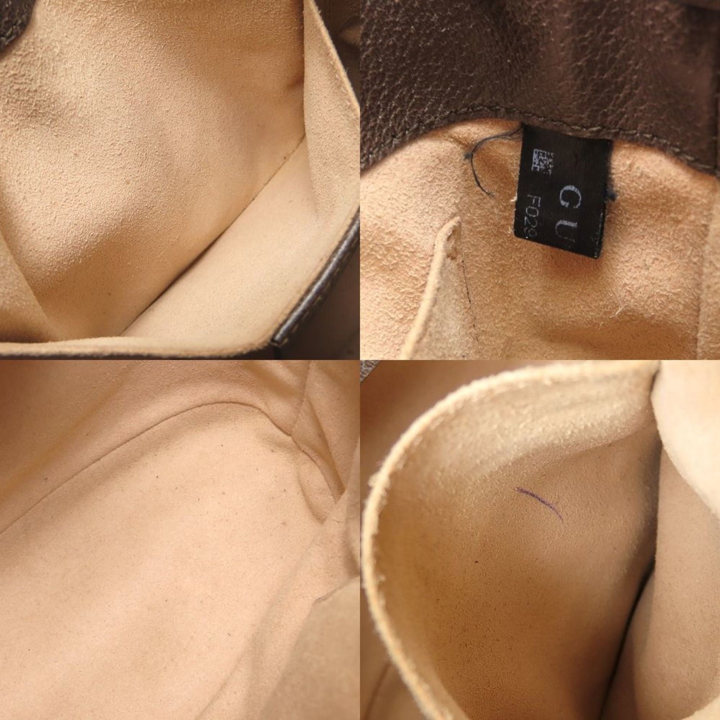 Gucci Beige Brown Gg Supreme Leather Handbag