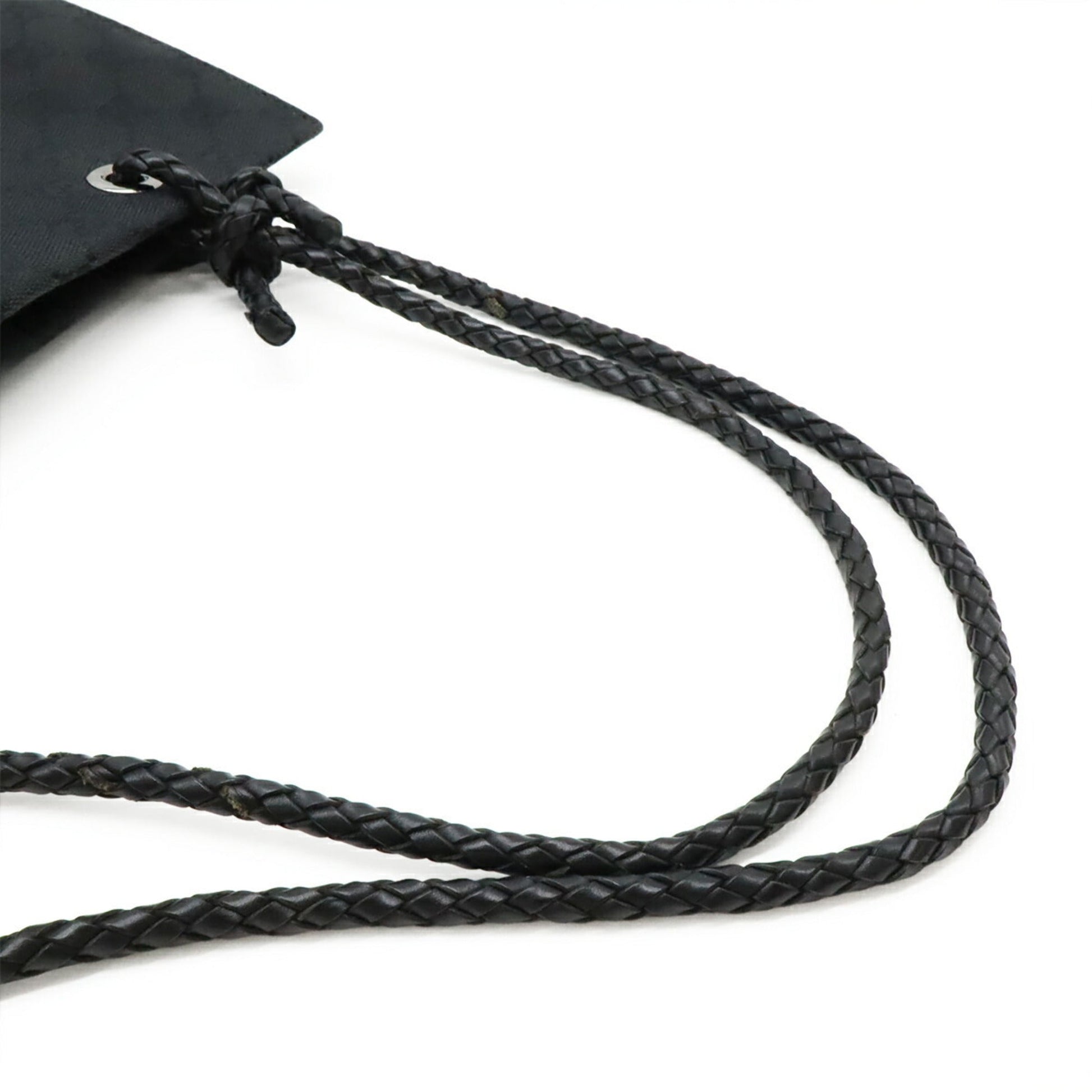 Gucci Black Canvas Leather Shoulder Bag Tote Bag