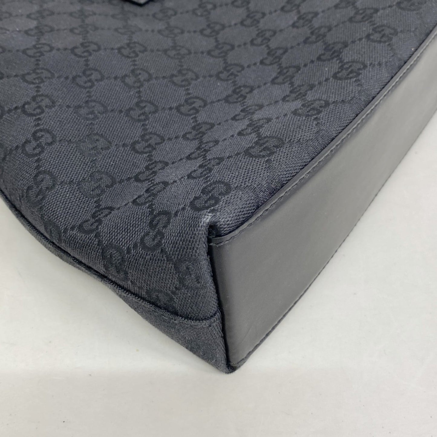 Gucci Black Gg Canvas Shoulder Bag
