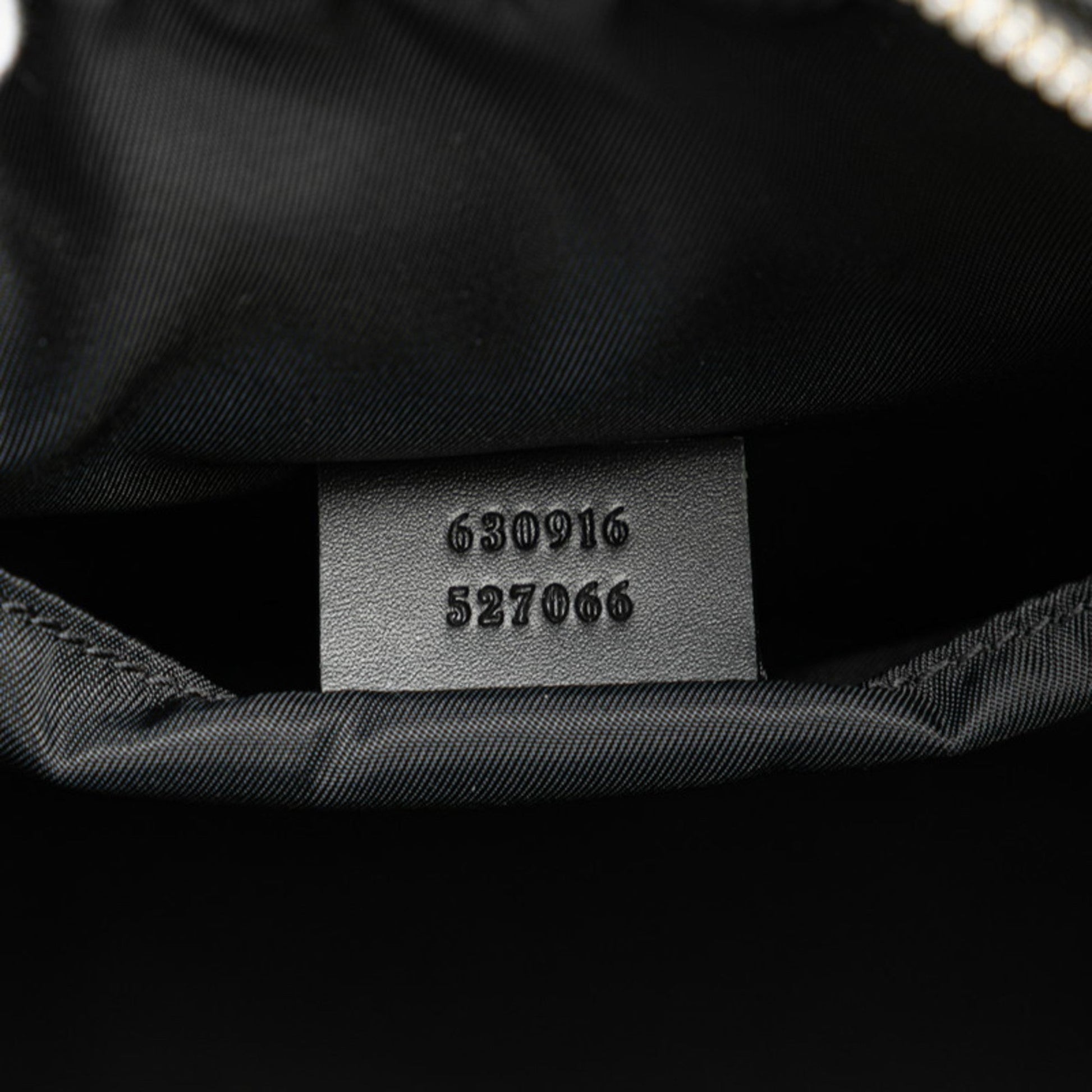 Gucci Sherry Line Black Nylon Leather Clutch Bag