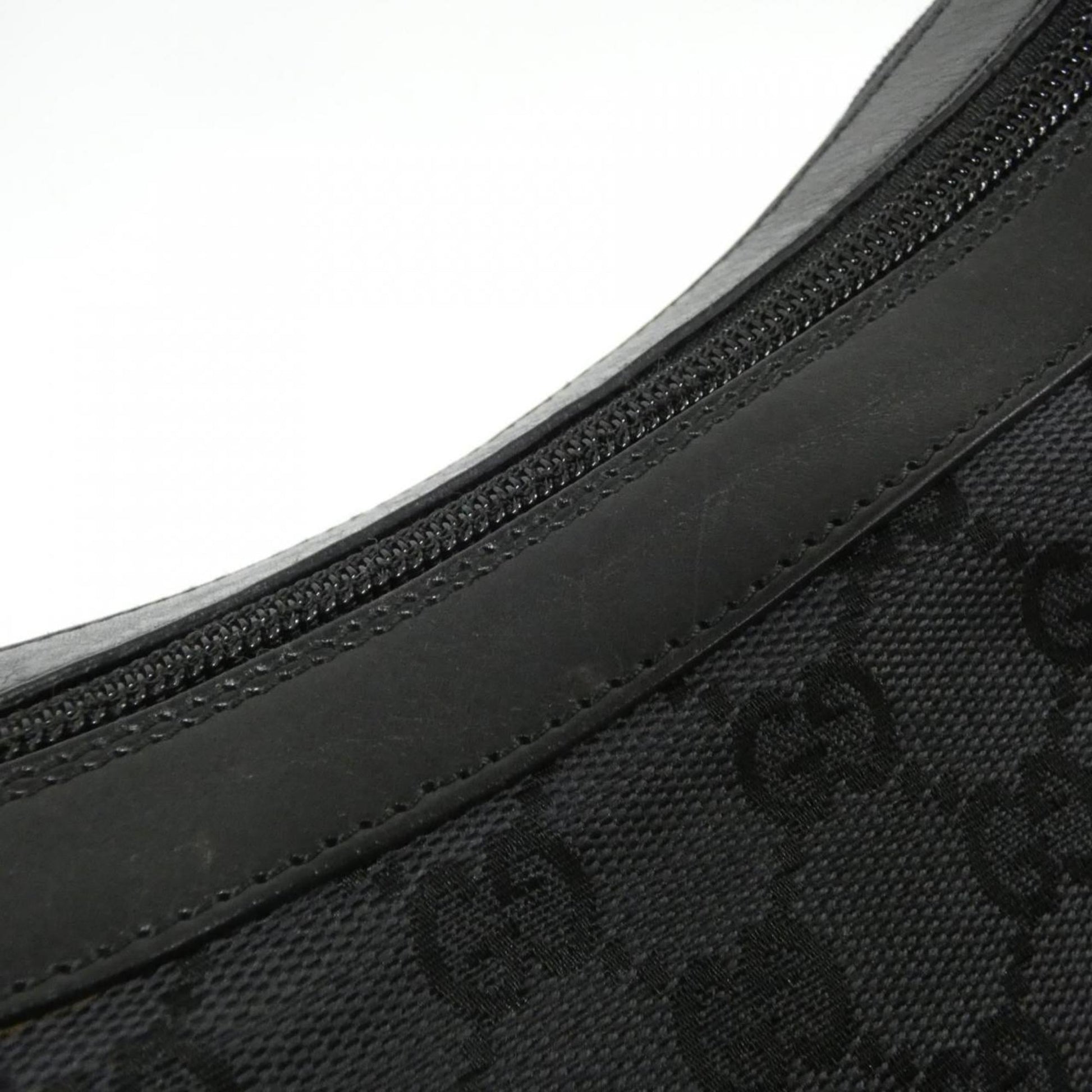 Gucci Black Gg Canvas Shoulder Bag