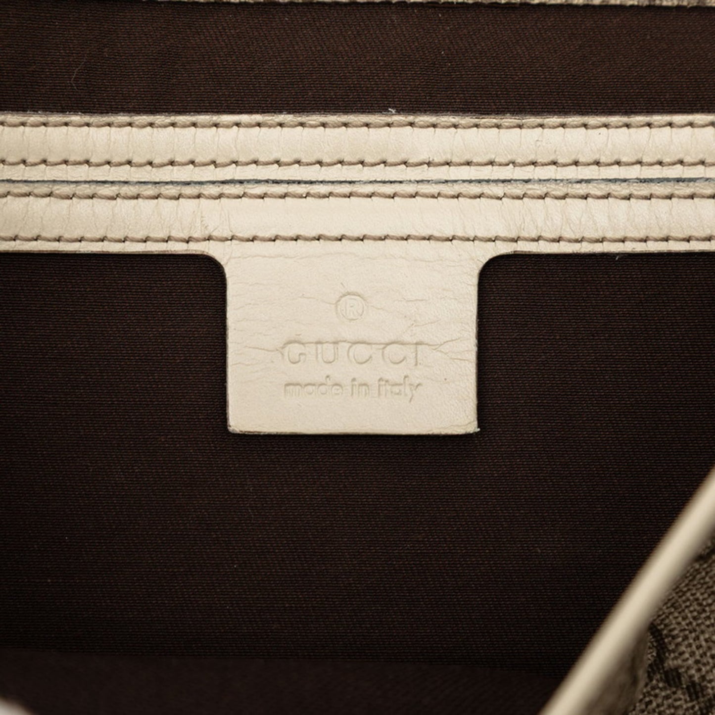Gucci Beige White Pvc Leather Shoulder Bag