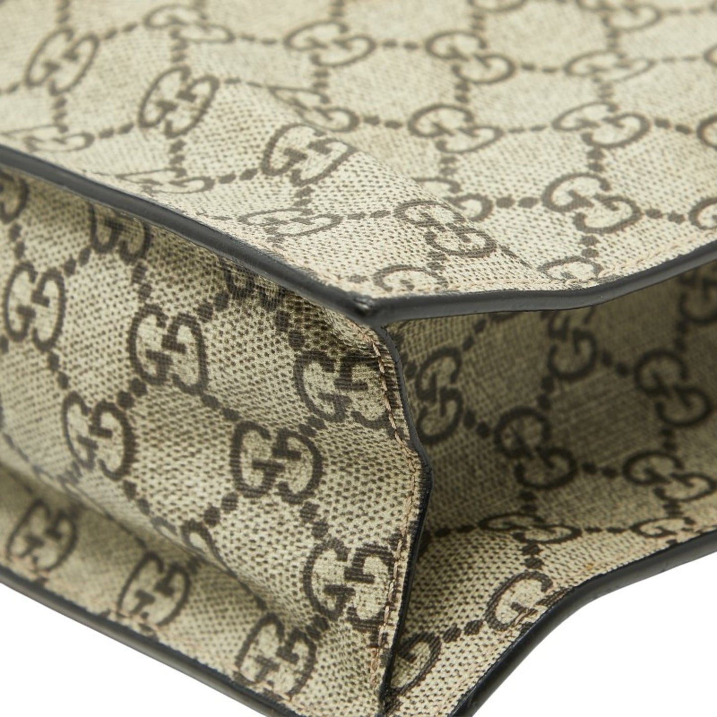 Gucci Beige Pvc Leather Tote Bag