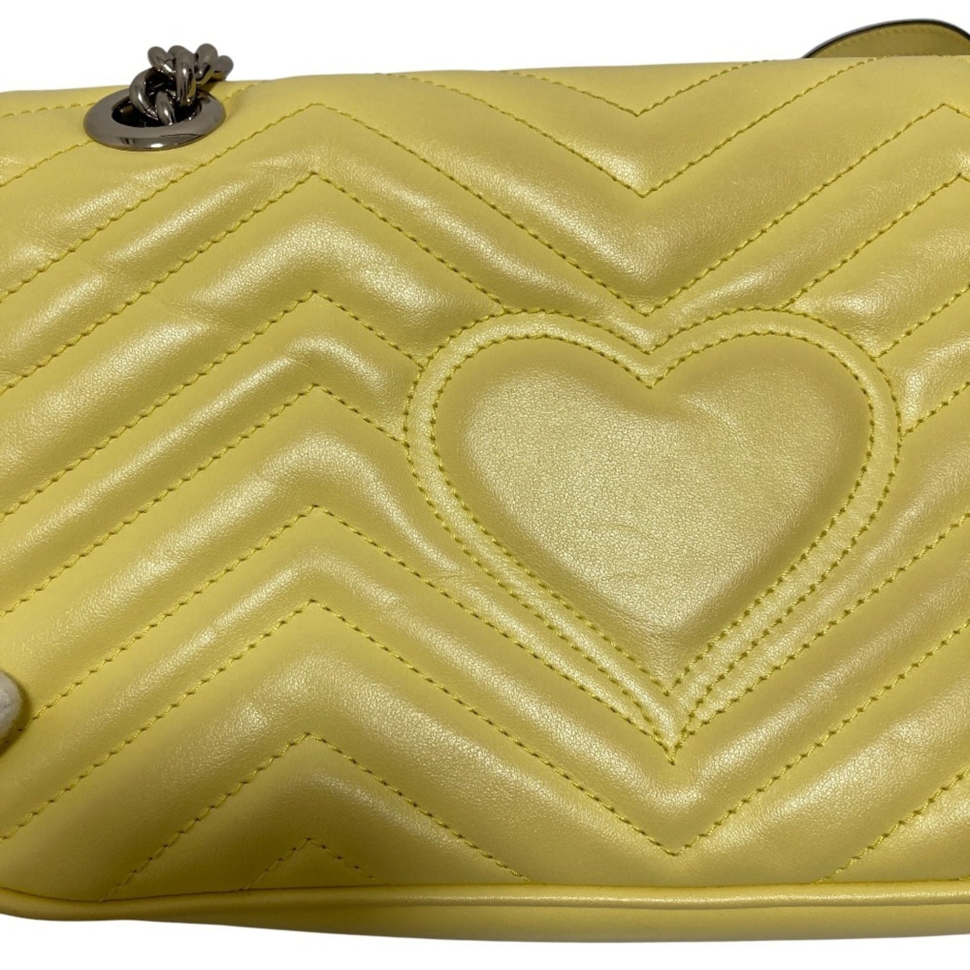 Gucci Yellow Quilting Leather Shoulder Bag
