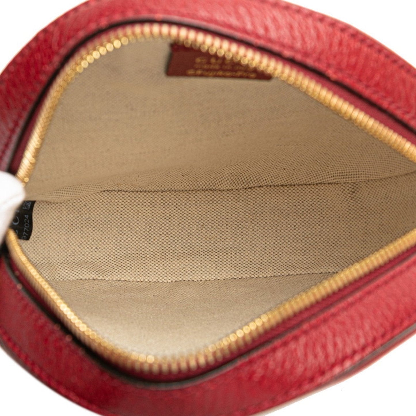 Gucci Brown Red Color Pvc Leather Shoulder Bag