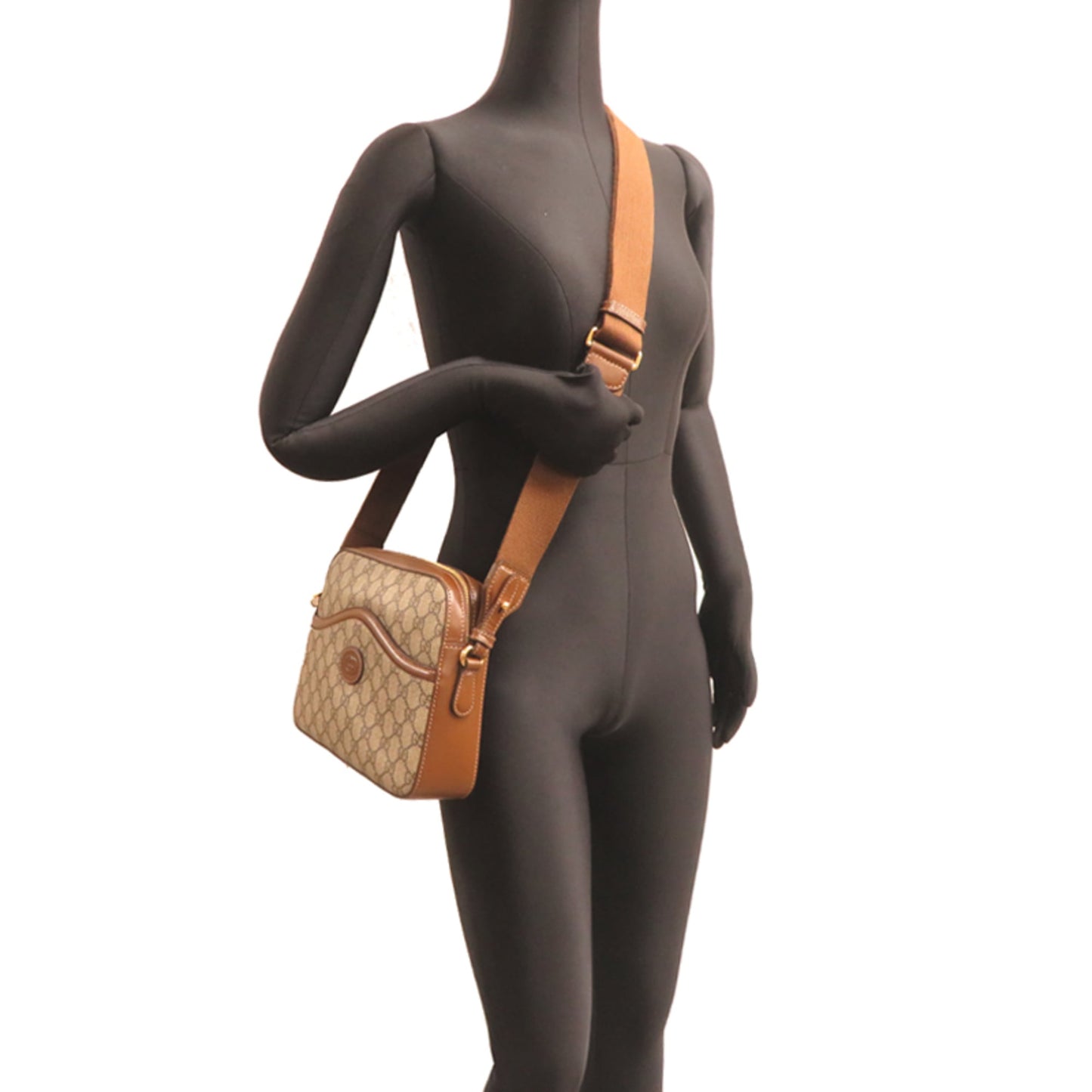 Gucci Beige Gg Supreme Leather Shoulder Bag