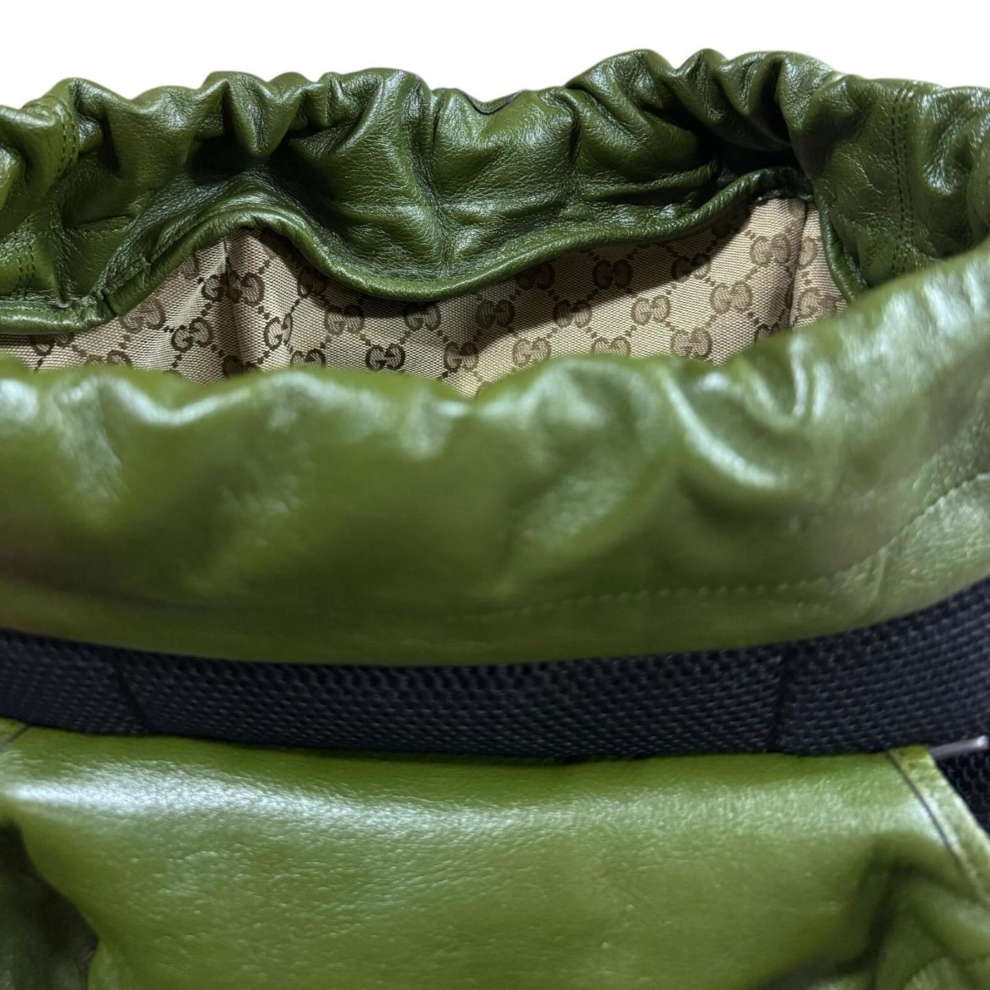 Gucci Green Leather Backpack