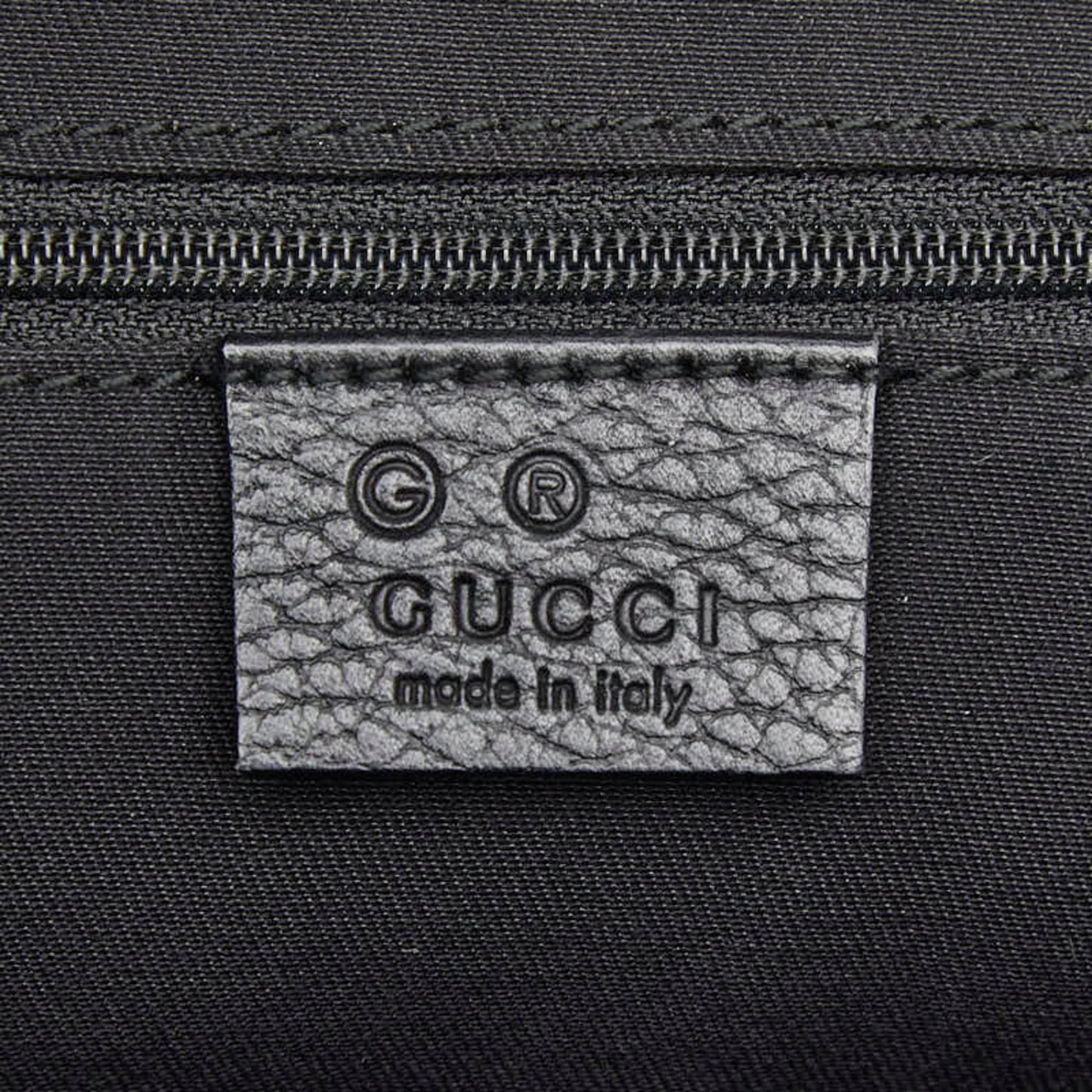 Gucci Black Canvas Leather Handbag Tote Bag
