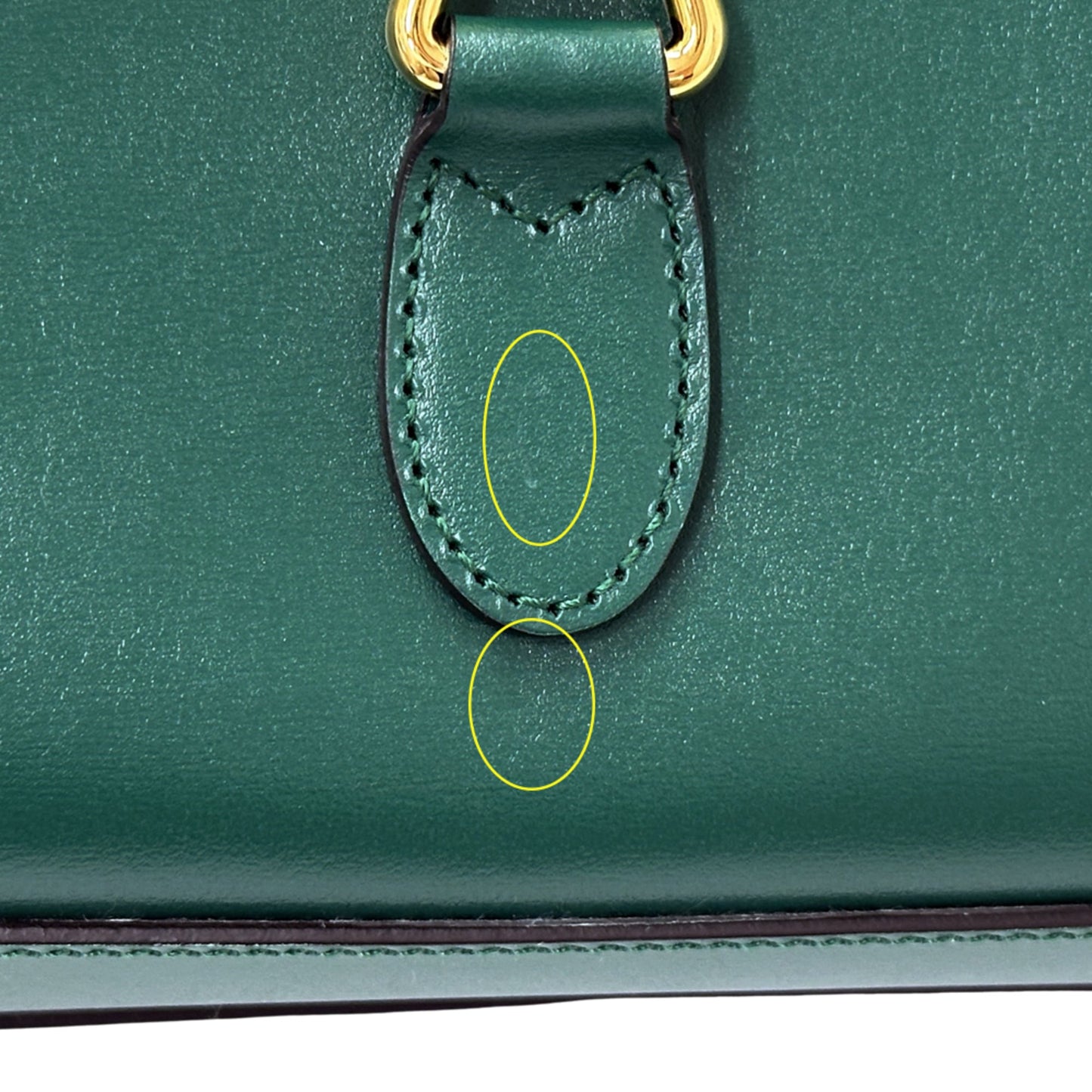 Gucci Green Leather Handbag Shoulder Bag