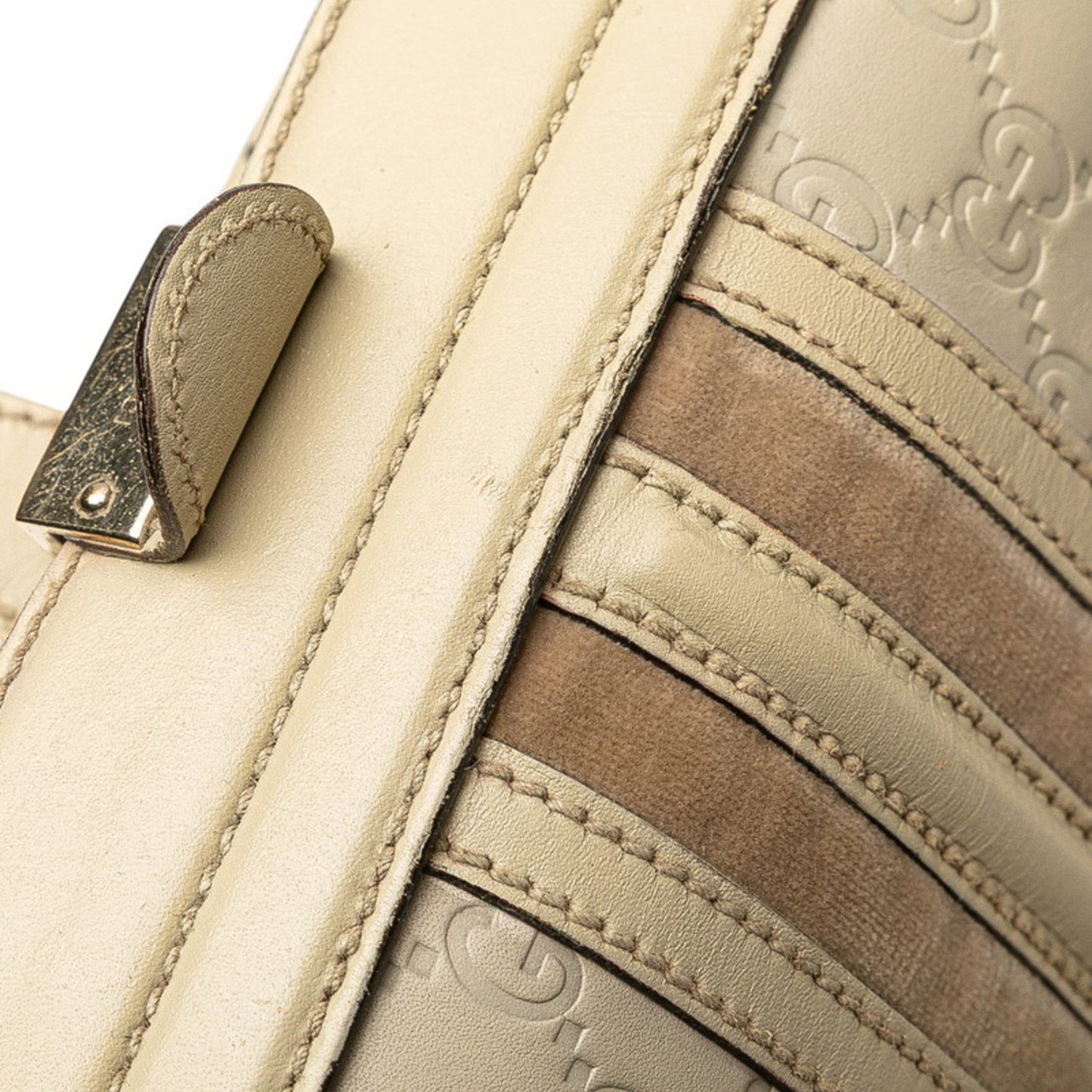 Gucci Guccissima Beige Leather Handbag