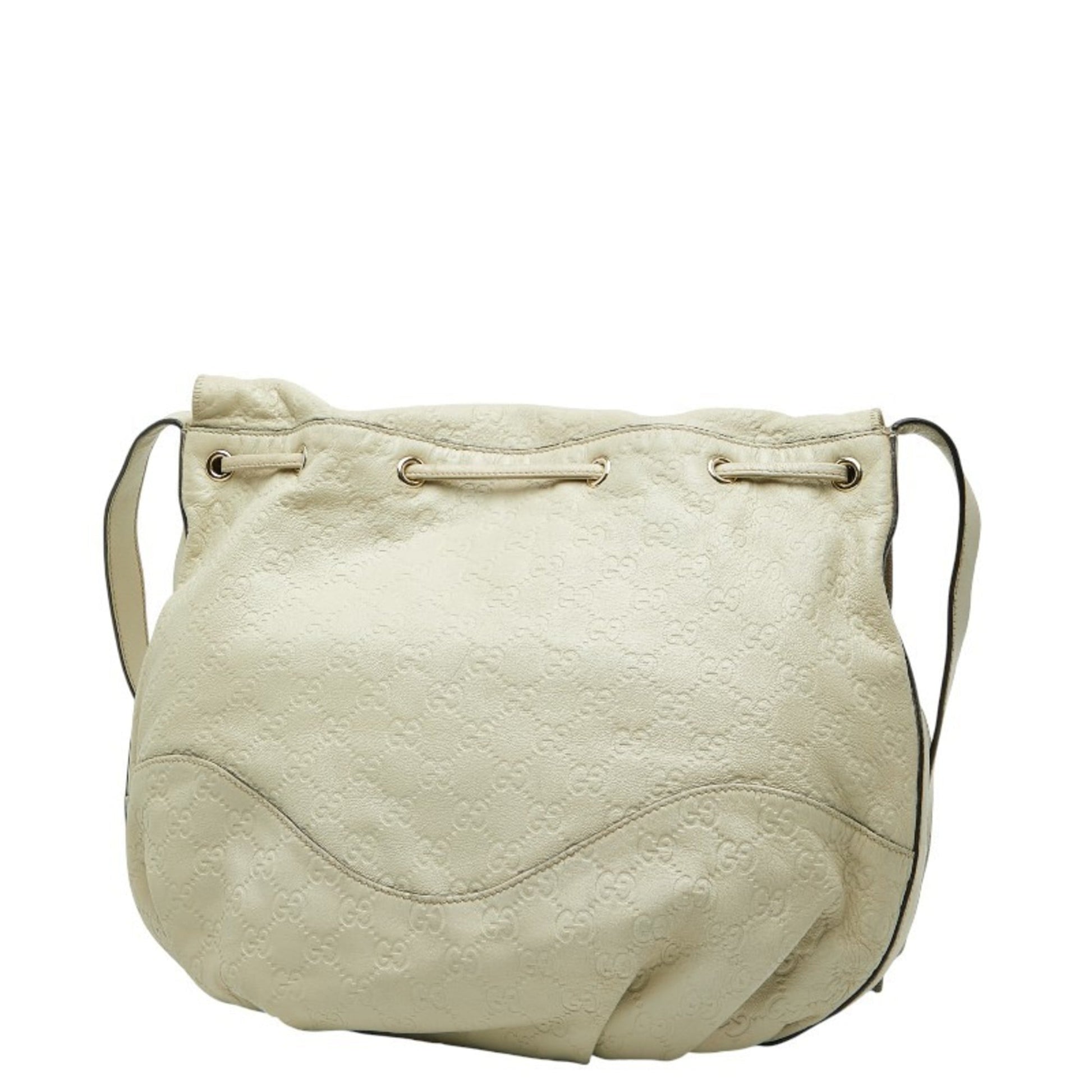 Gucci Ivory White Leather Shoulder Bag