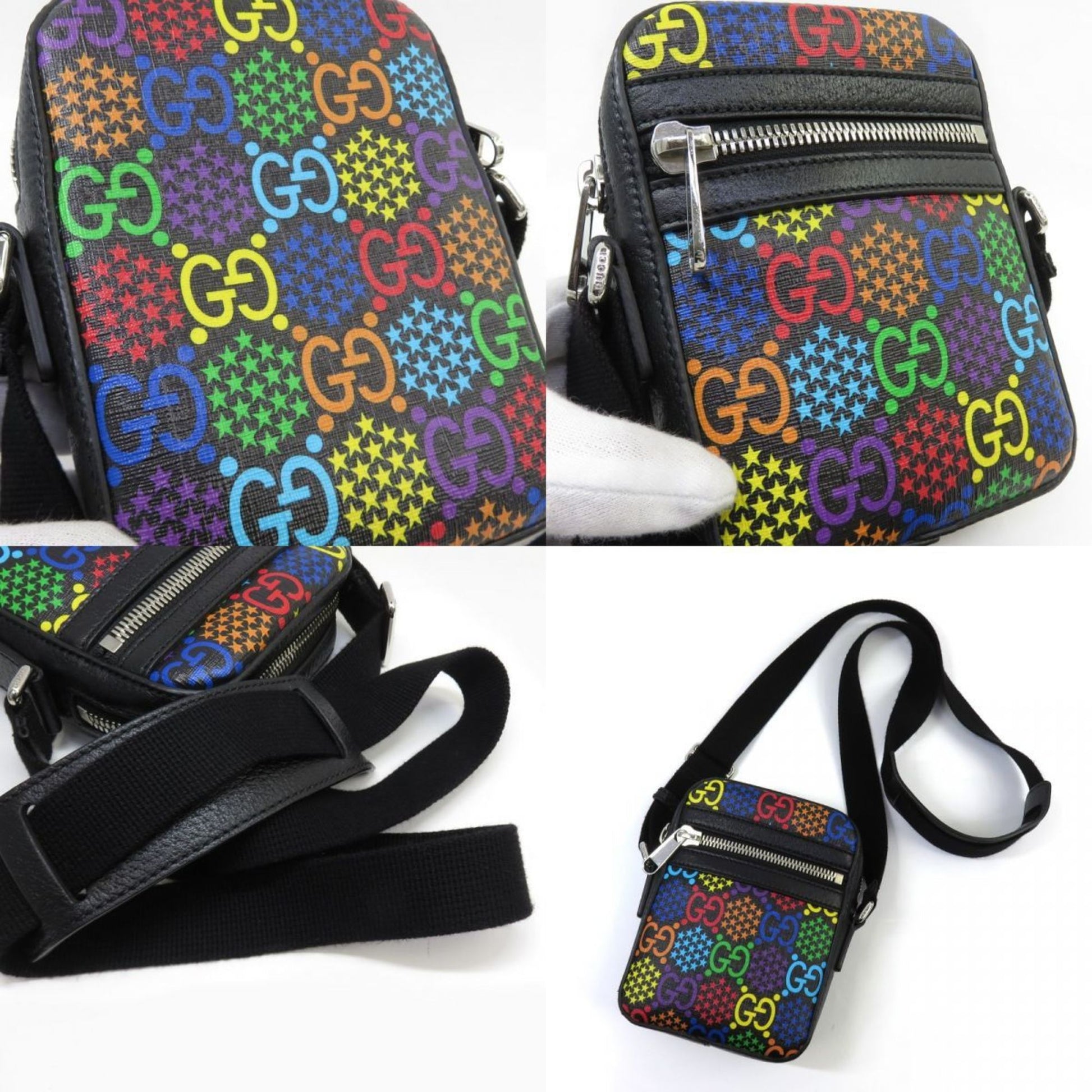 Gucci Black Multi-Color Shoulder Bag