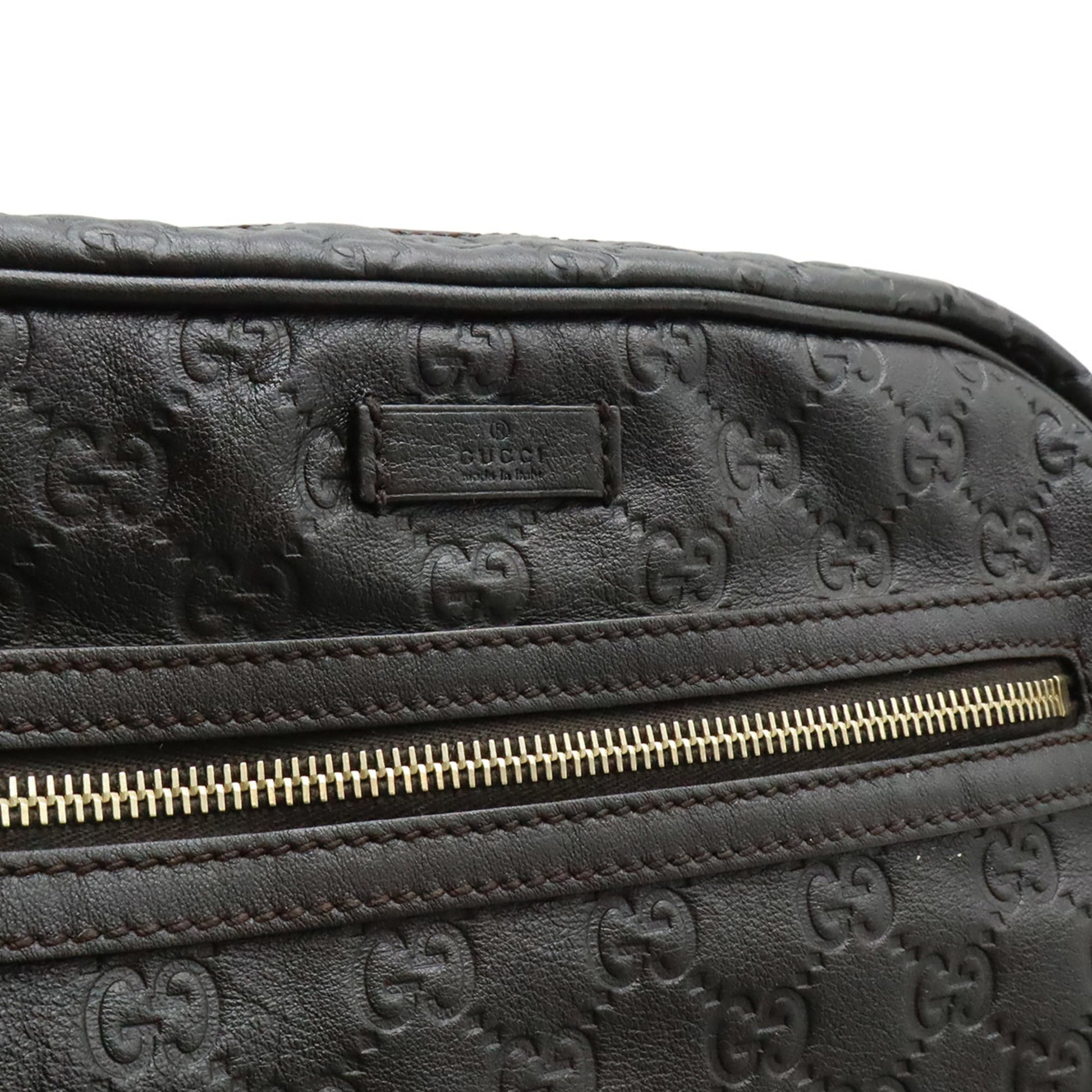 Gucci Brown Dark Brown Leather Shoulder Bag