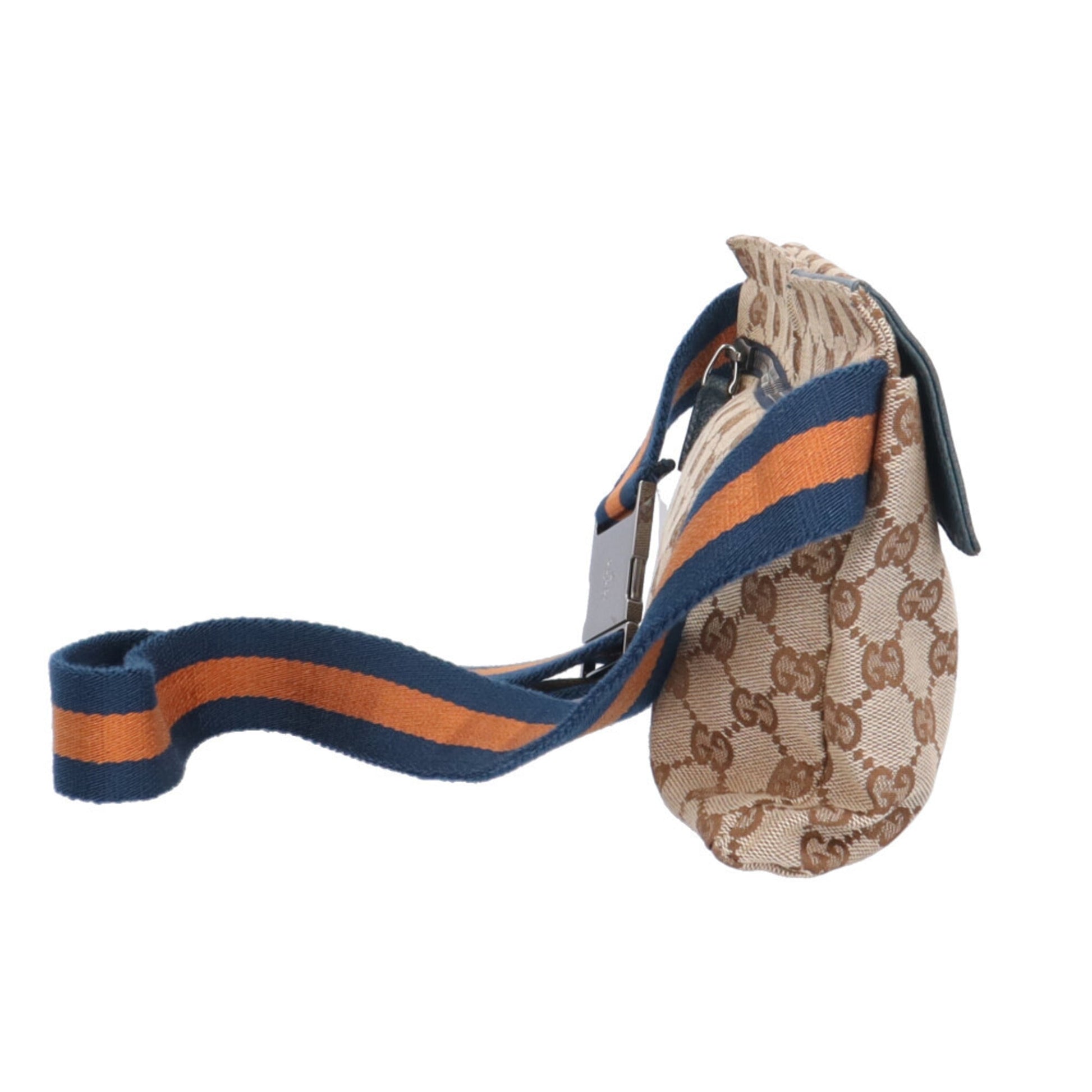 Gucci Beige Gg Canvas Leather Fanny Pack