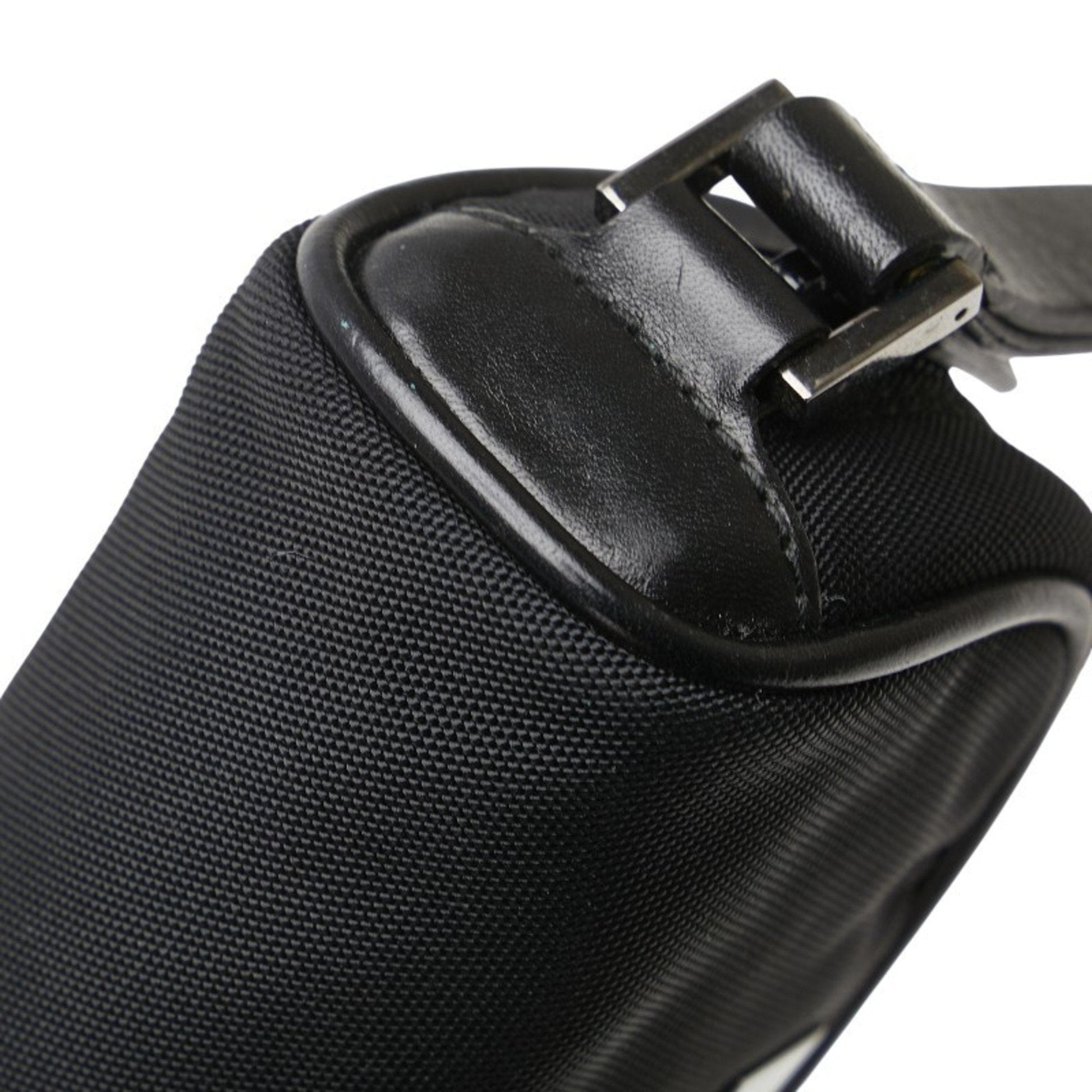Gucci Black Nylon Leather Pouch