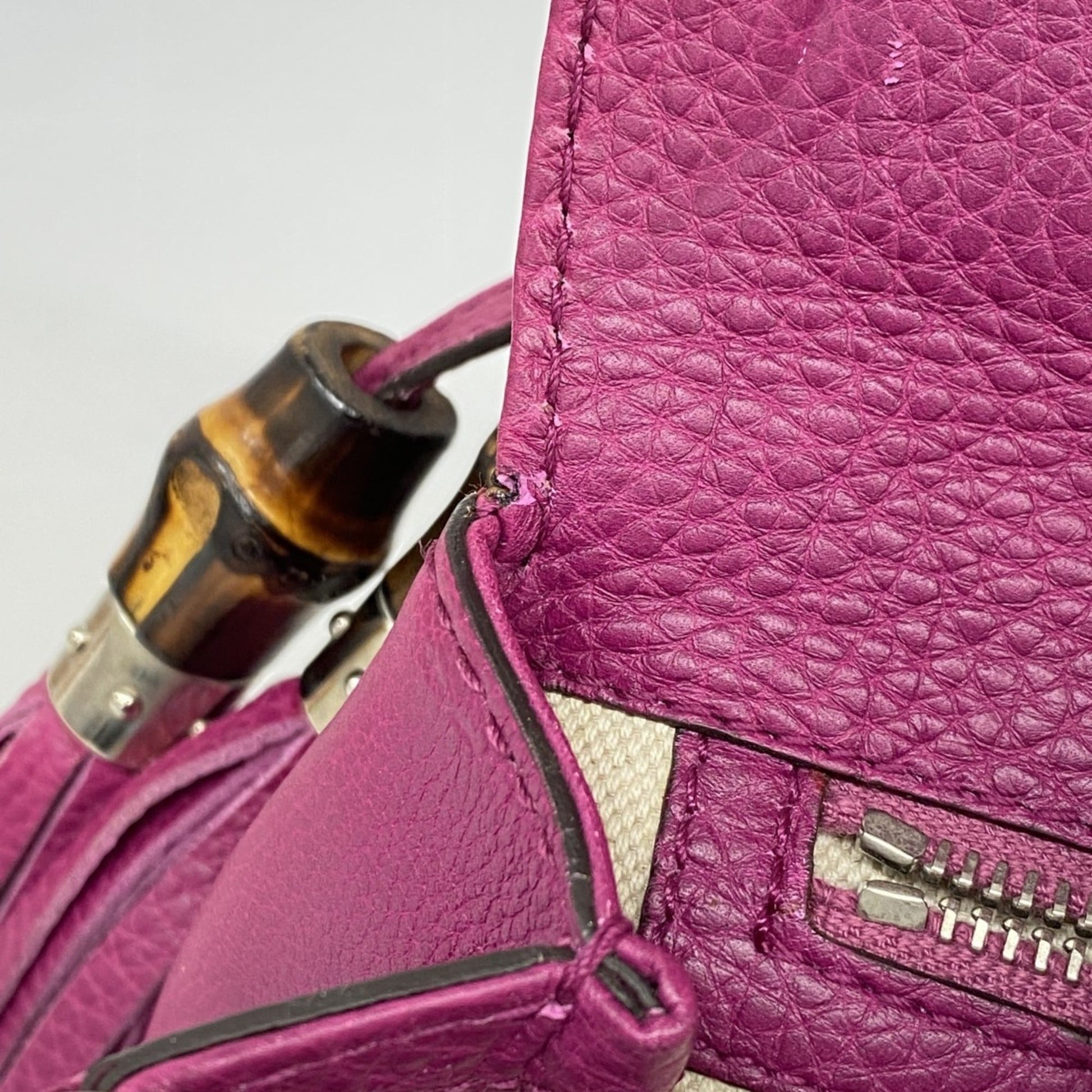 Gucci Purple Leather Handbag