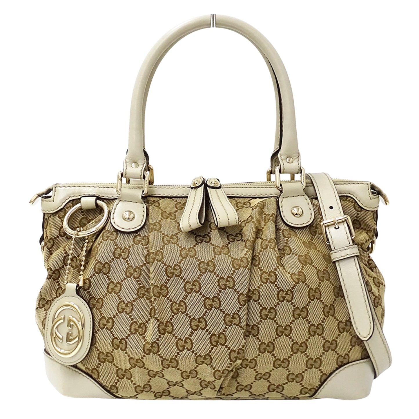 Gucci Gg Canvas Beige Brown Gg Canvas Handbag Shoulder Bag