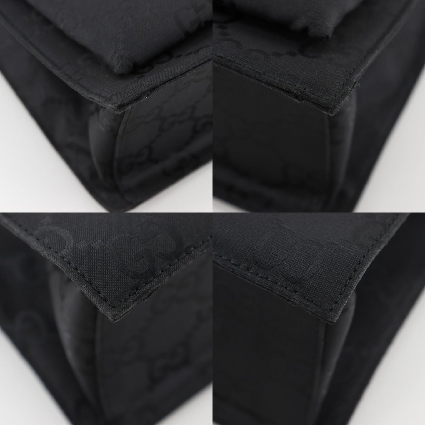 Gucci Black Gg Canvas Tote Bag