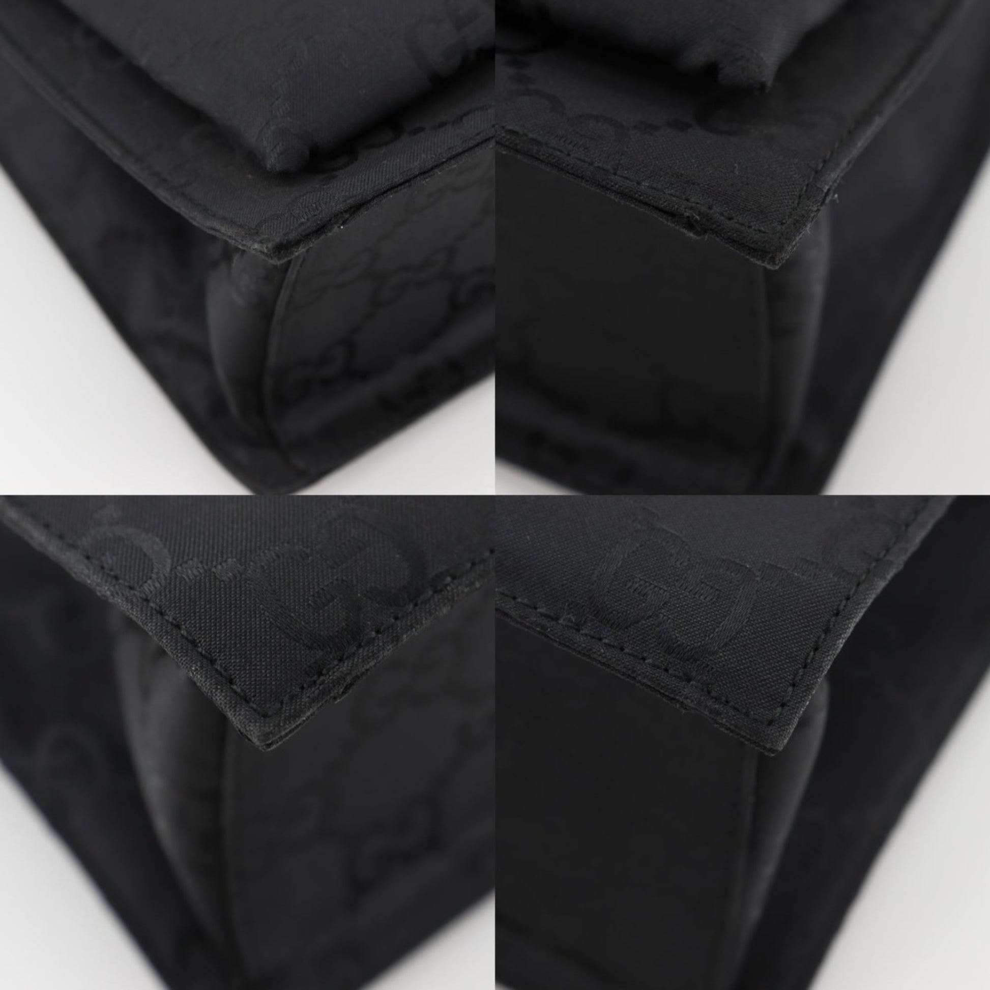 Gucci Black Gg Canvas Tote Bag
