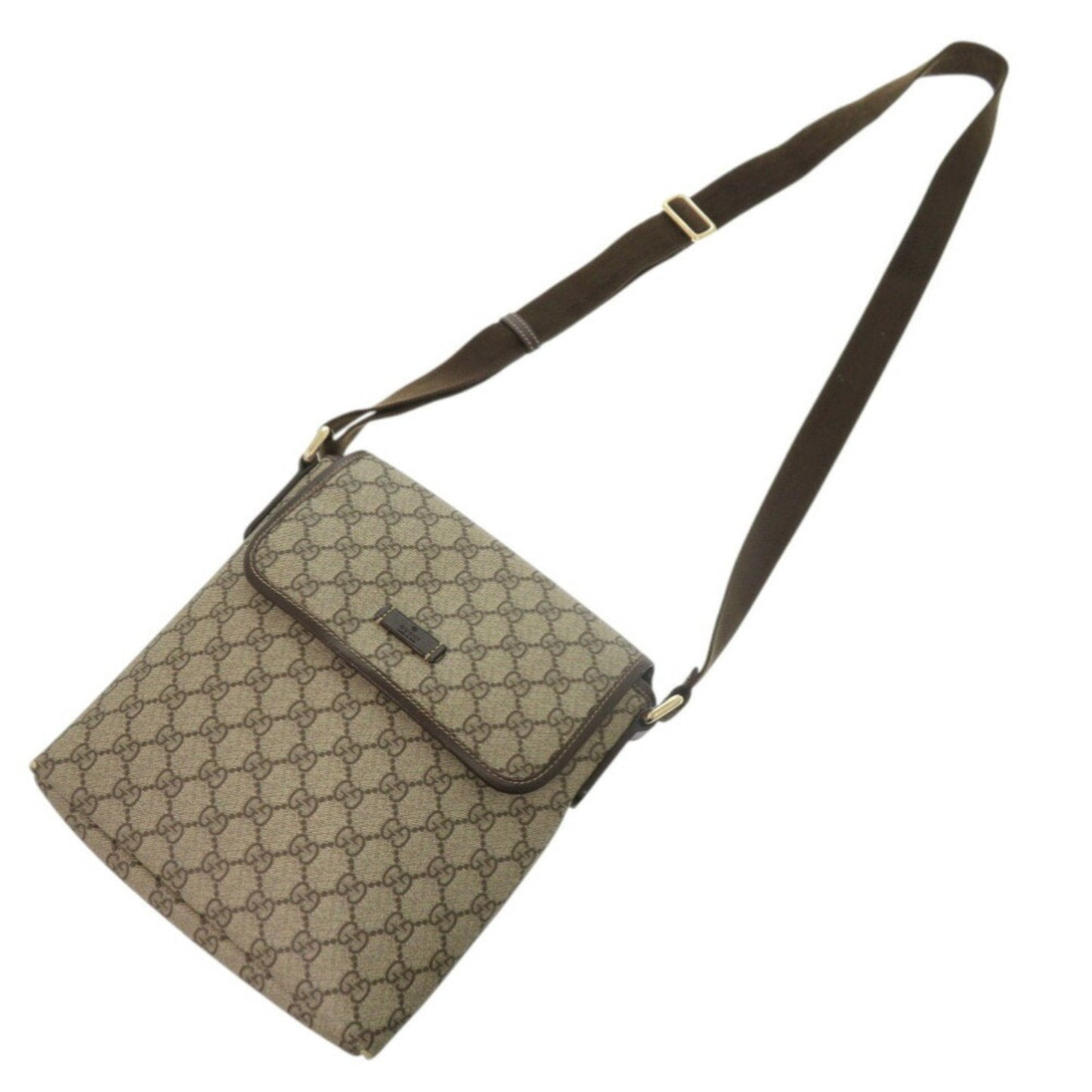 Gucci Brown Gg Supreme Shoulder Bag
