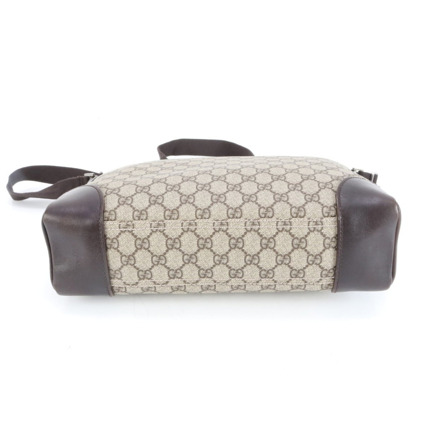 Gucci Brown Leather Coated Canvas Shoulder Bag