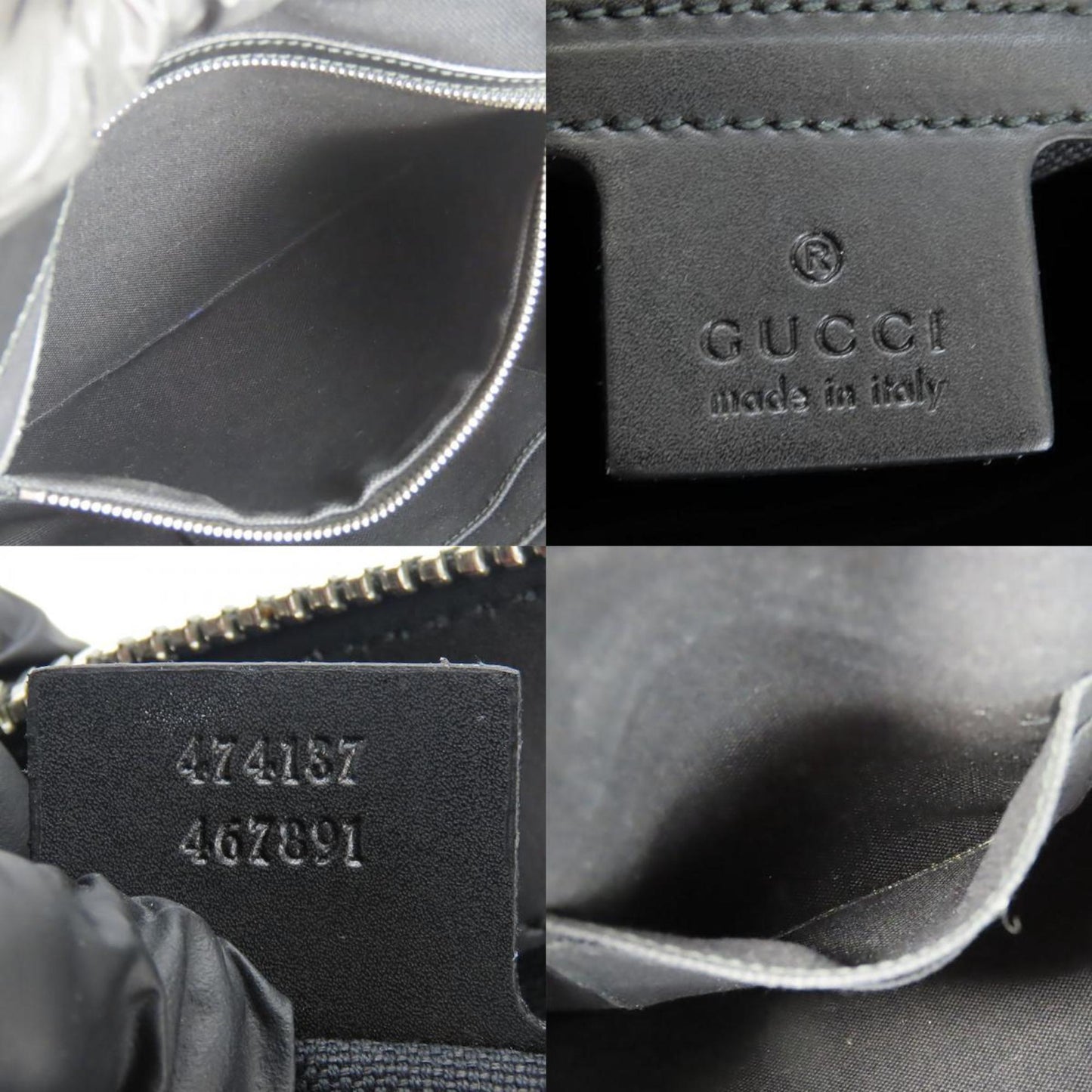 Gucci Black Gray Gg Supreme Shoulder Bag