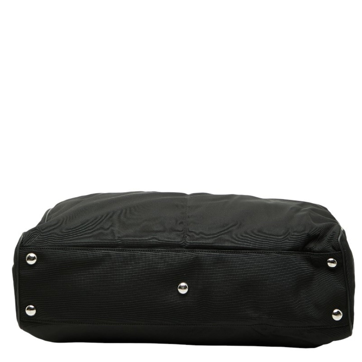 Gucci Black Nylon Leather Tote Bag