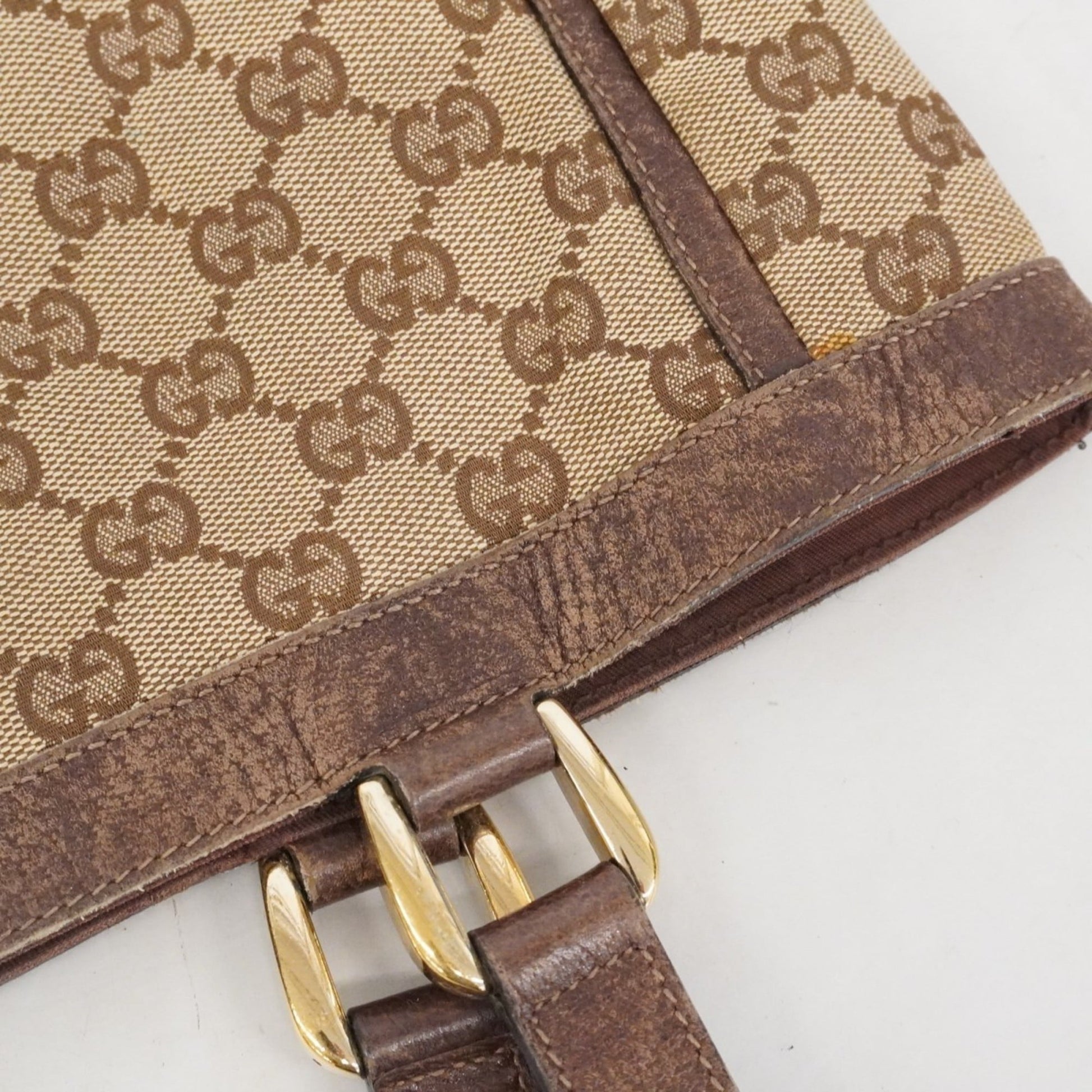 Gucci Brown Canvas Handbag