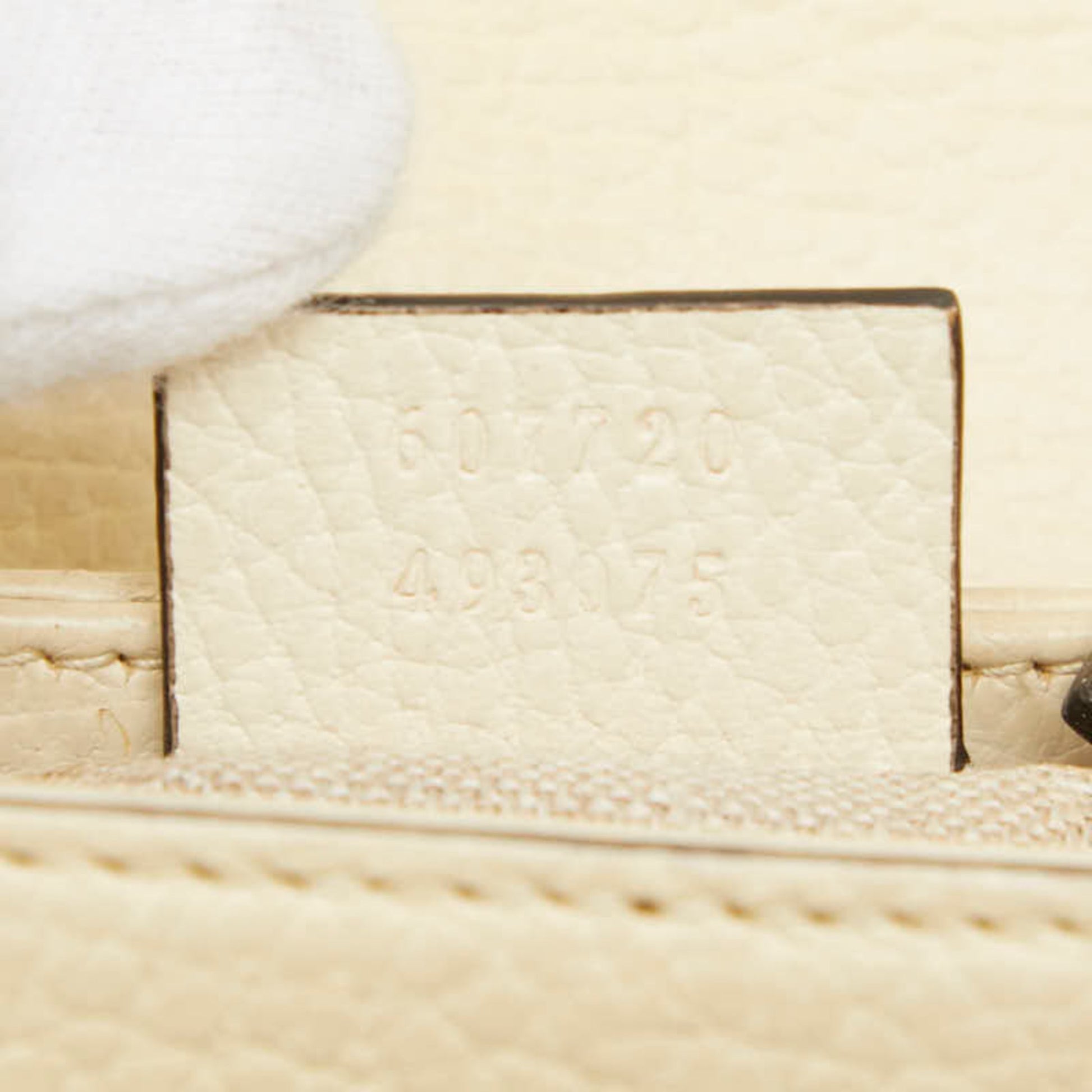 Gucci Beige Ivory Leather Shoulder Bag