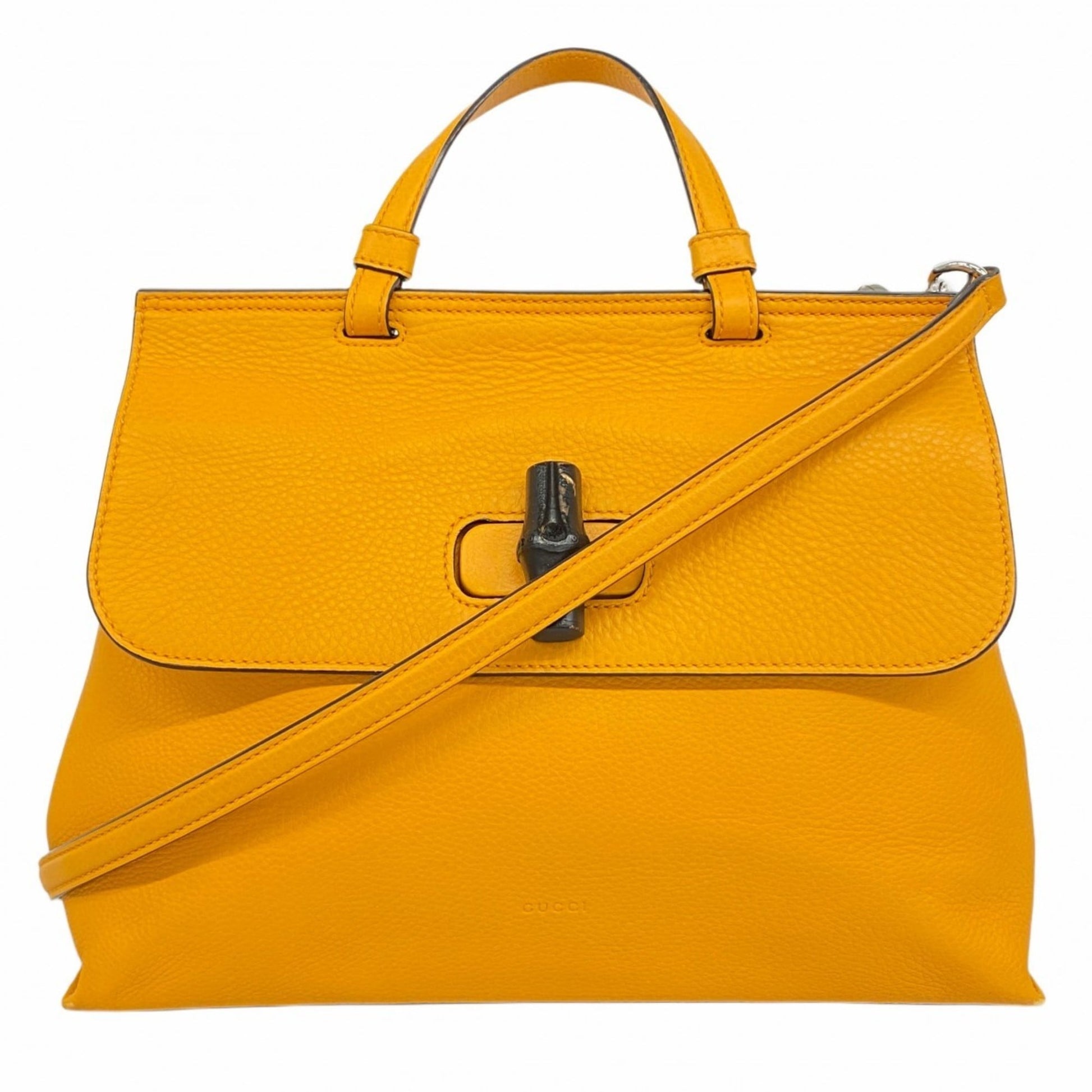 Gucci Orange Leather Handbag