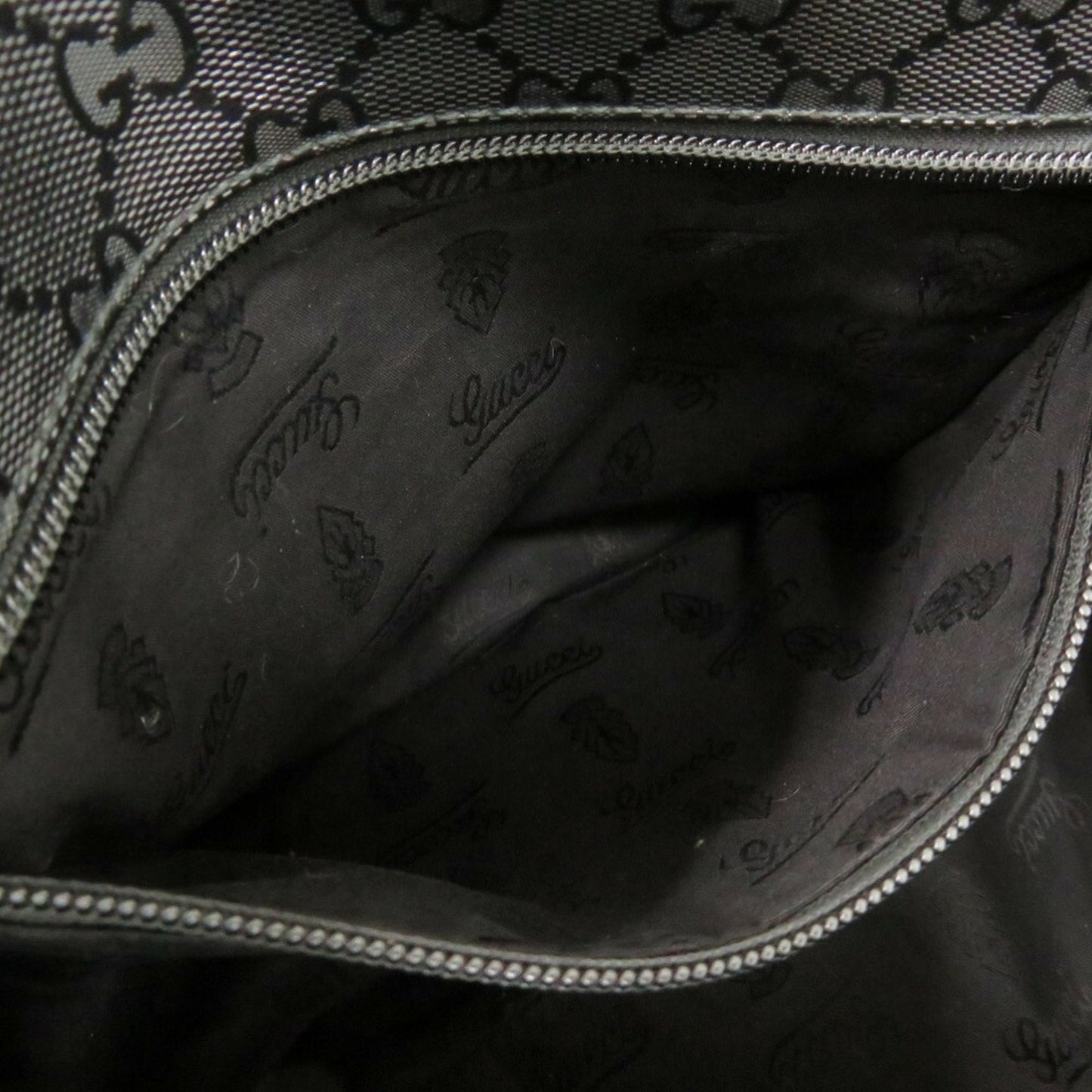 Gucci Black Coated Canvas Pvc Messenger Bag Shoulder Bag