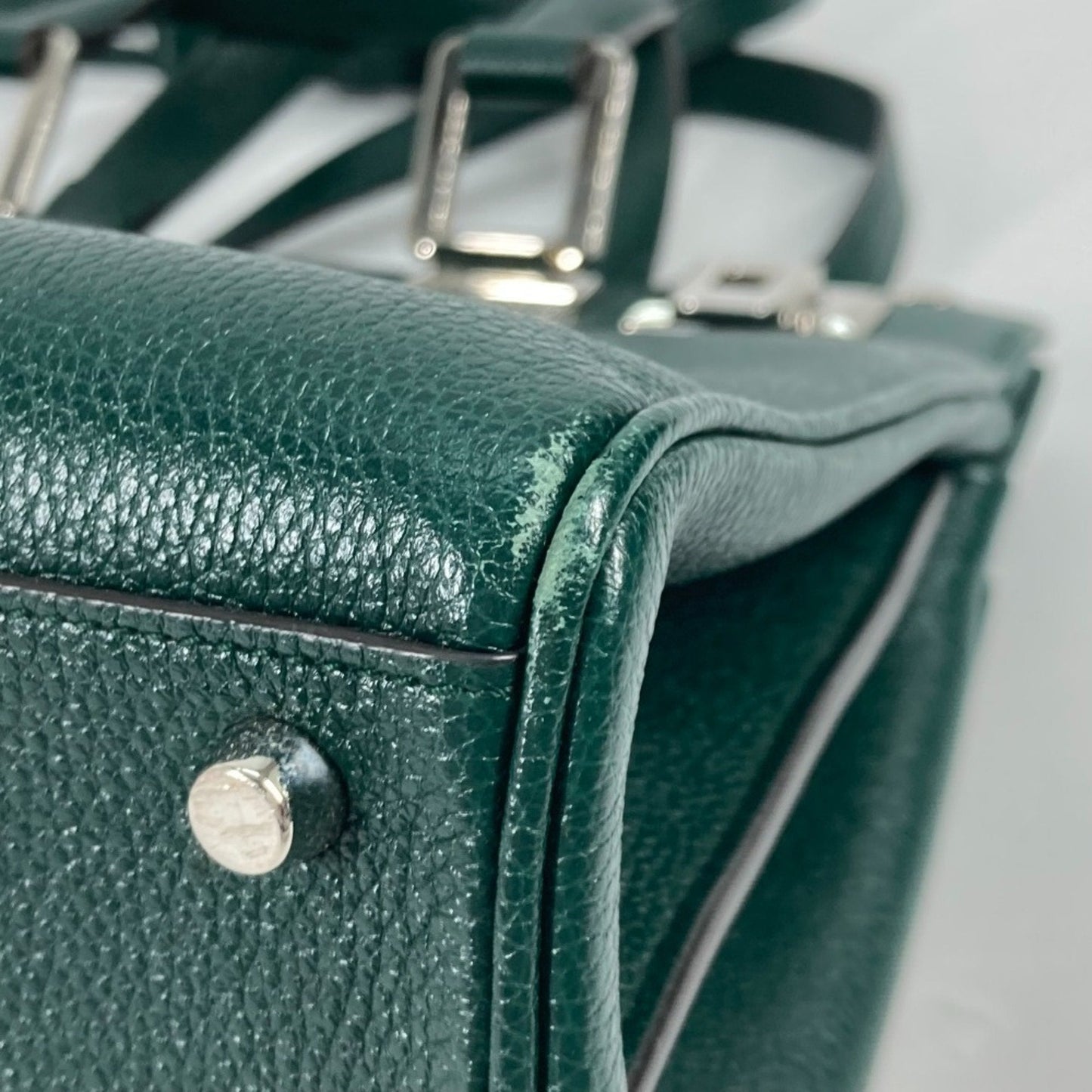 Gucci Green Leather Handbag Shoulder Bag