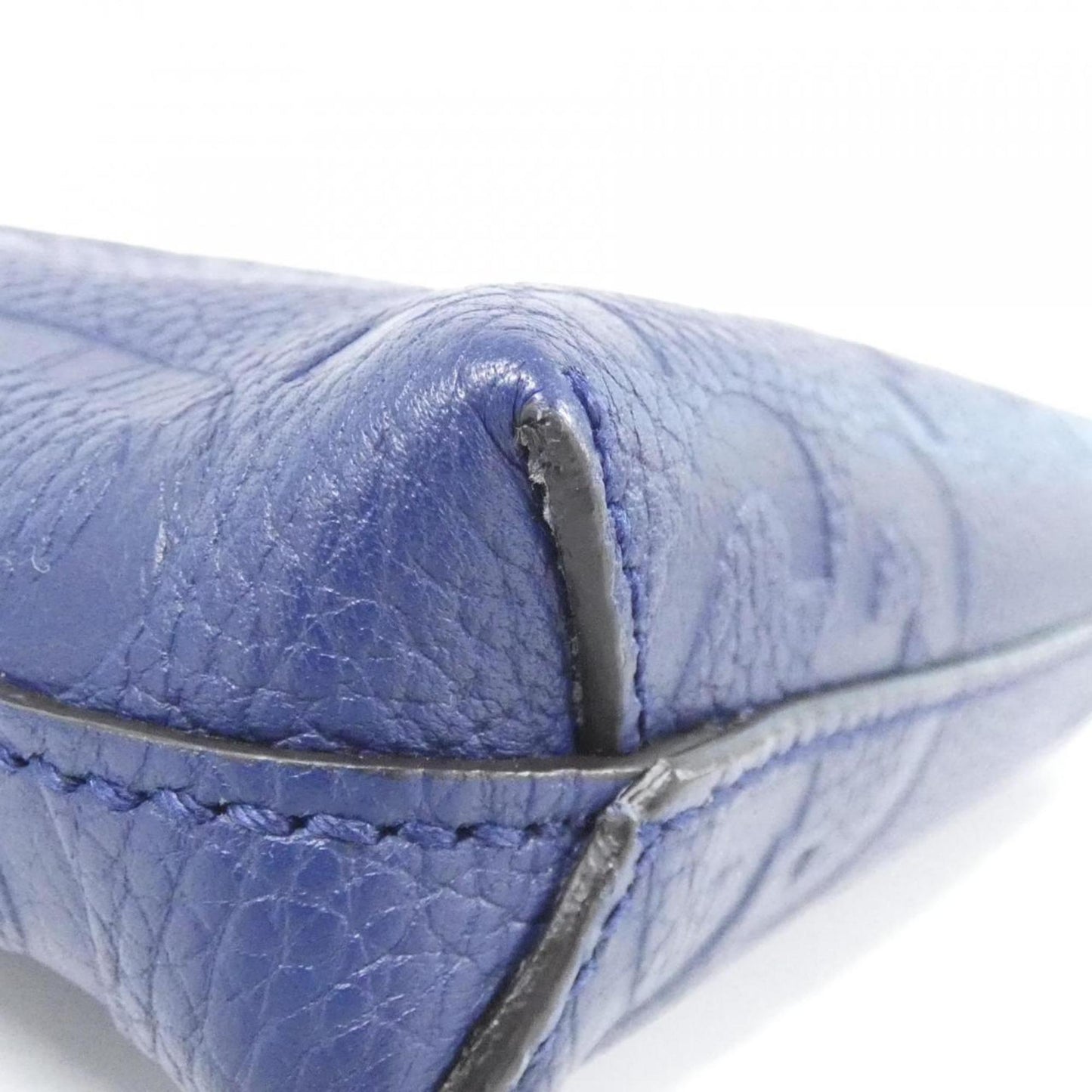 Gucci Blue Gg Leather Shoulder Bag