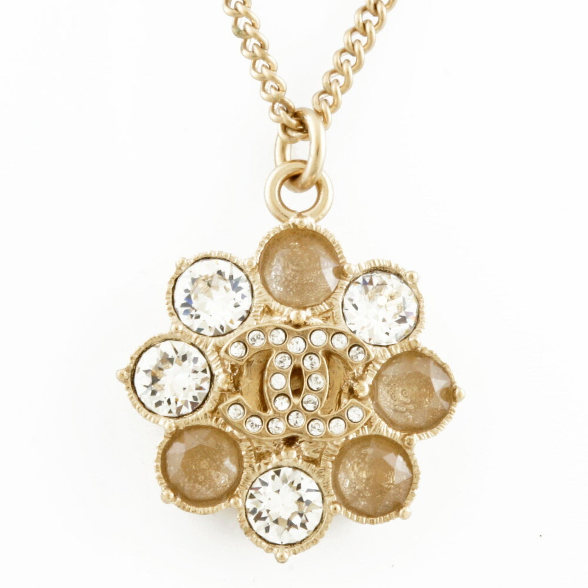 CHANEL Necklace Coco Mark Long Gold Ladies Metal