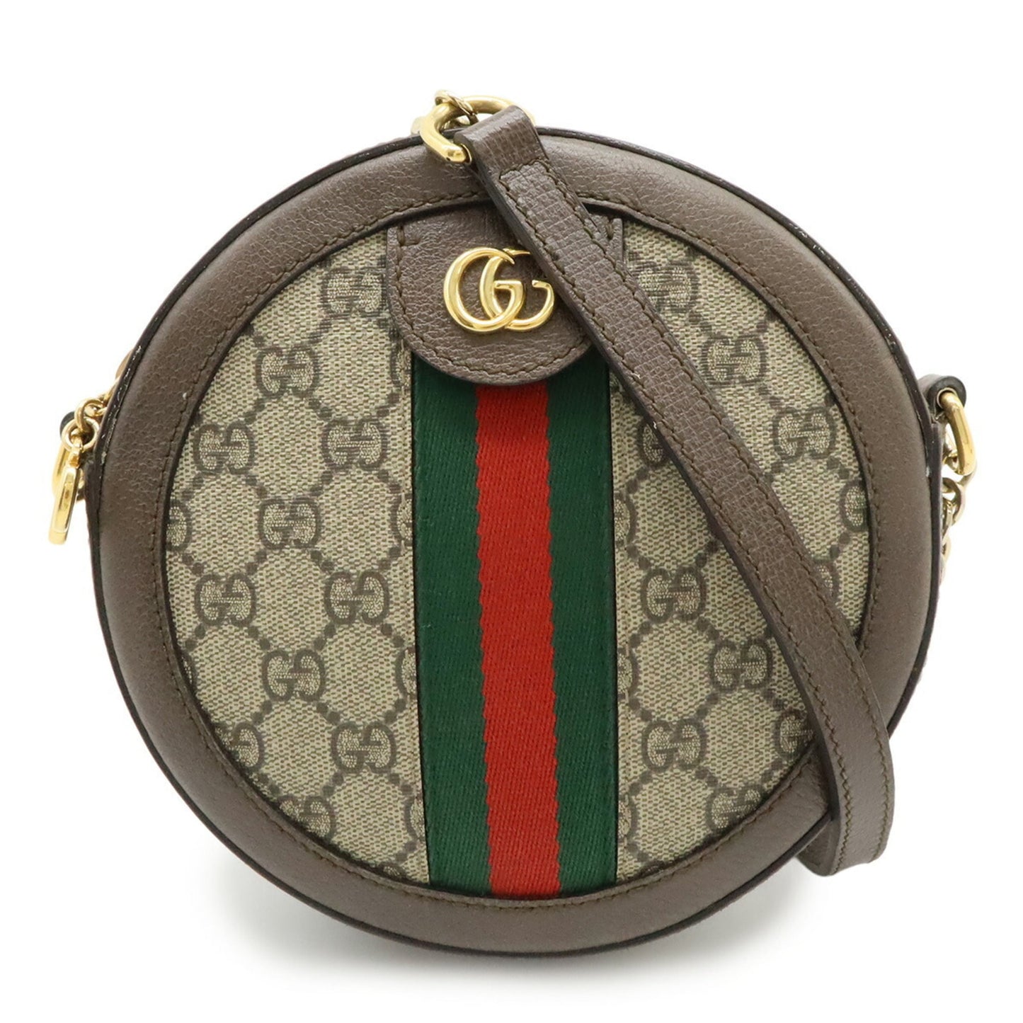 Gucci Beige Brown Green Red Color Gg Supreme Pvc Pochette Shoulder Bag