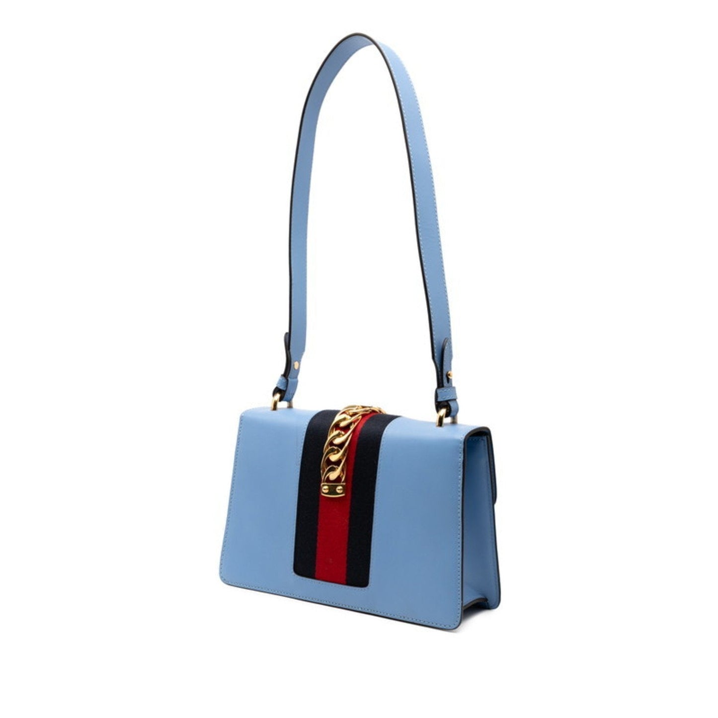 Gucci Blue Leather Shoulder Bag