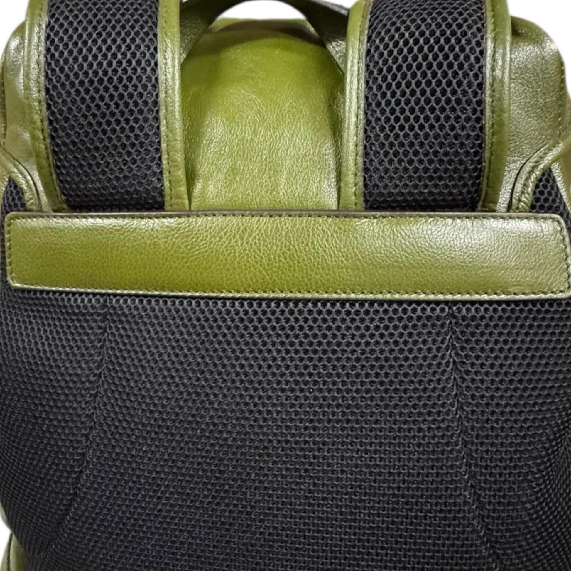 Gucci Green Leather Backpack