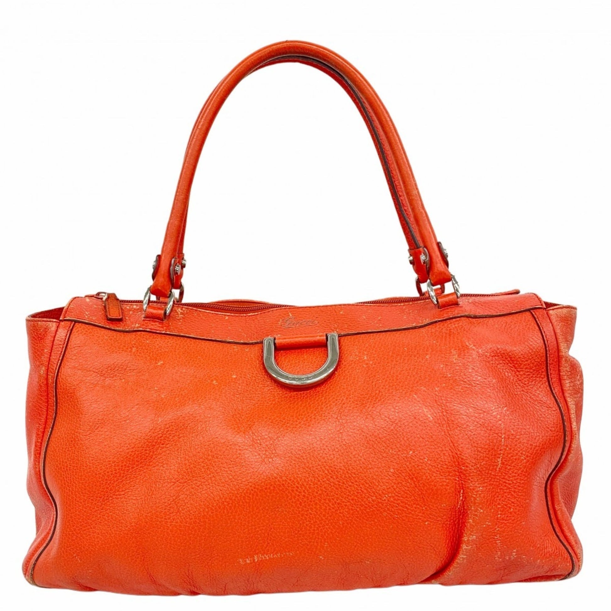 Gucci Red Color Leather Tote Bag